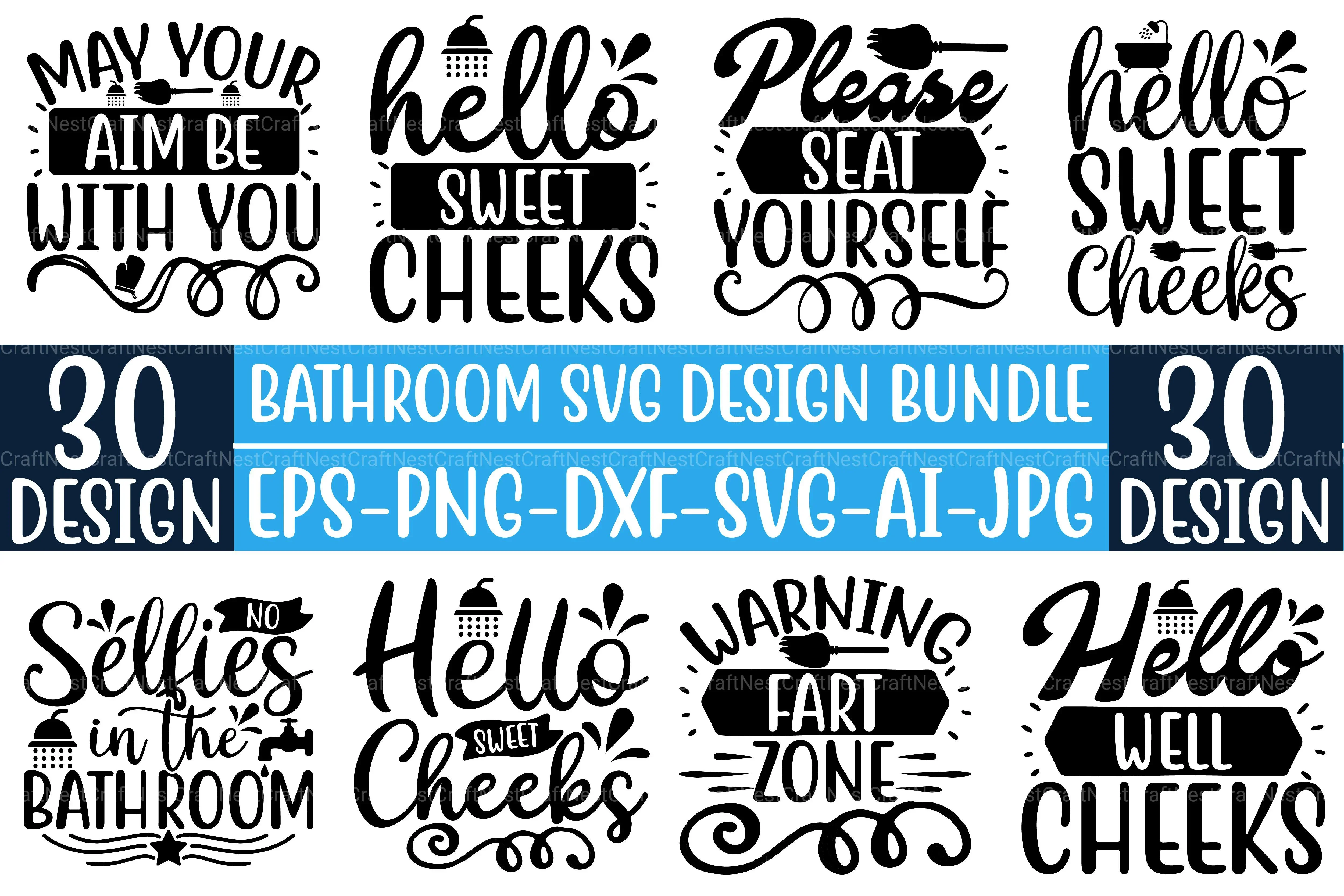 Bathroom SVG Bundle