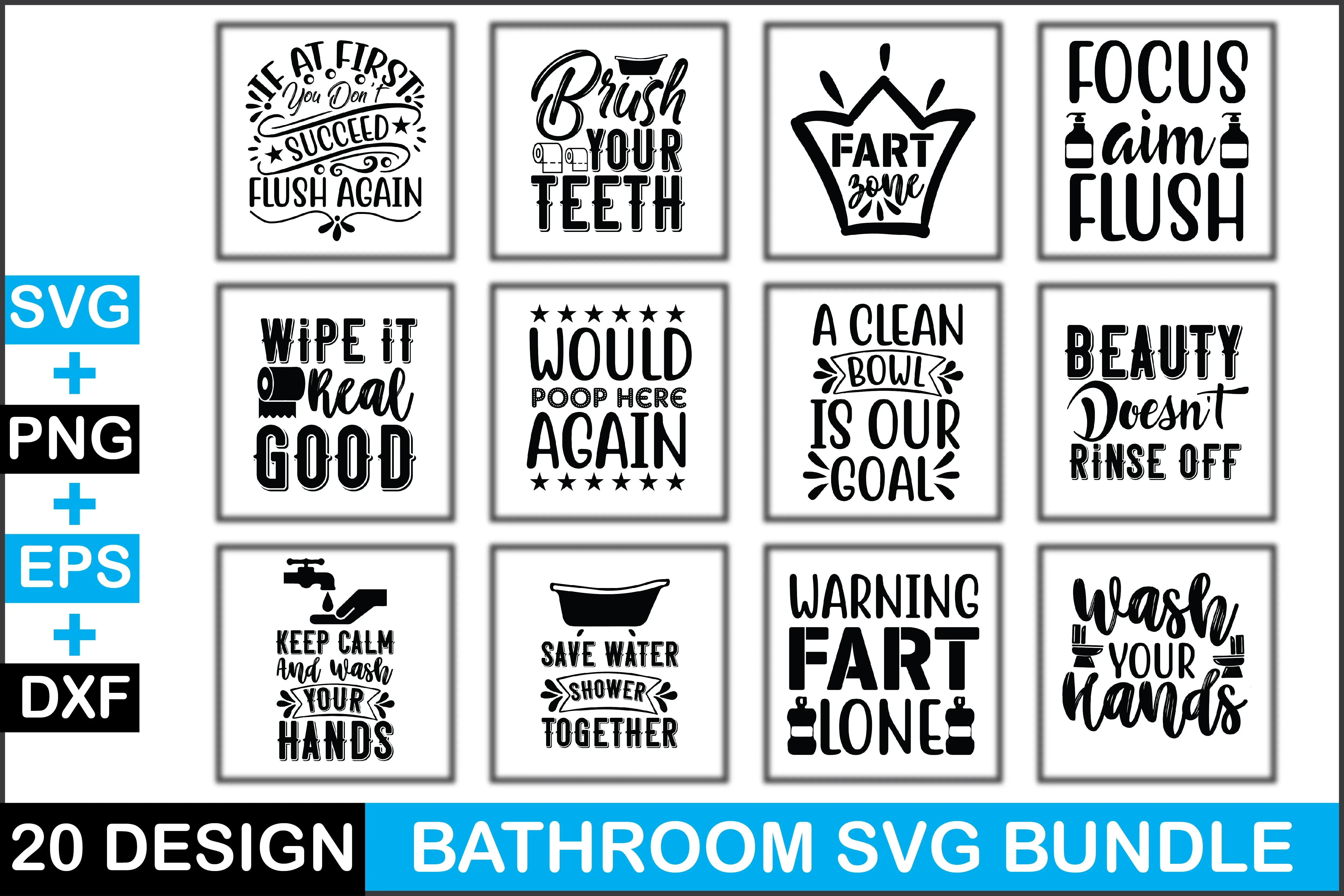 Bathroom SVG Bundle - Image 2