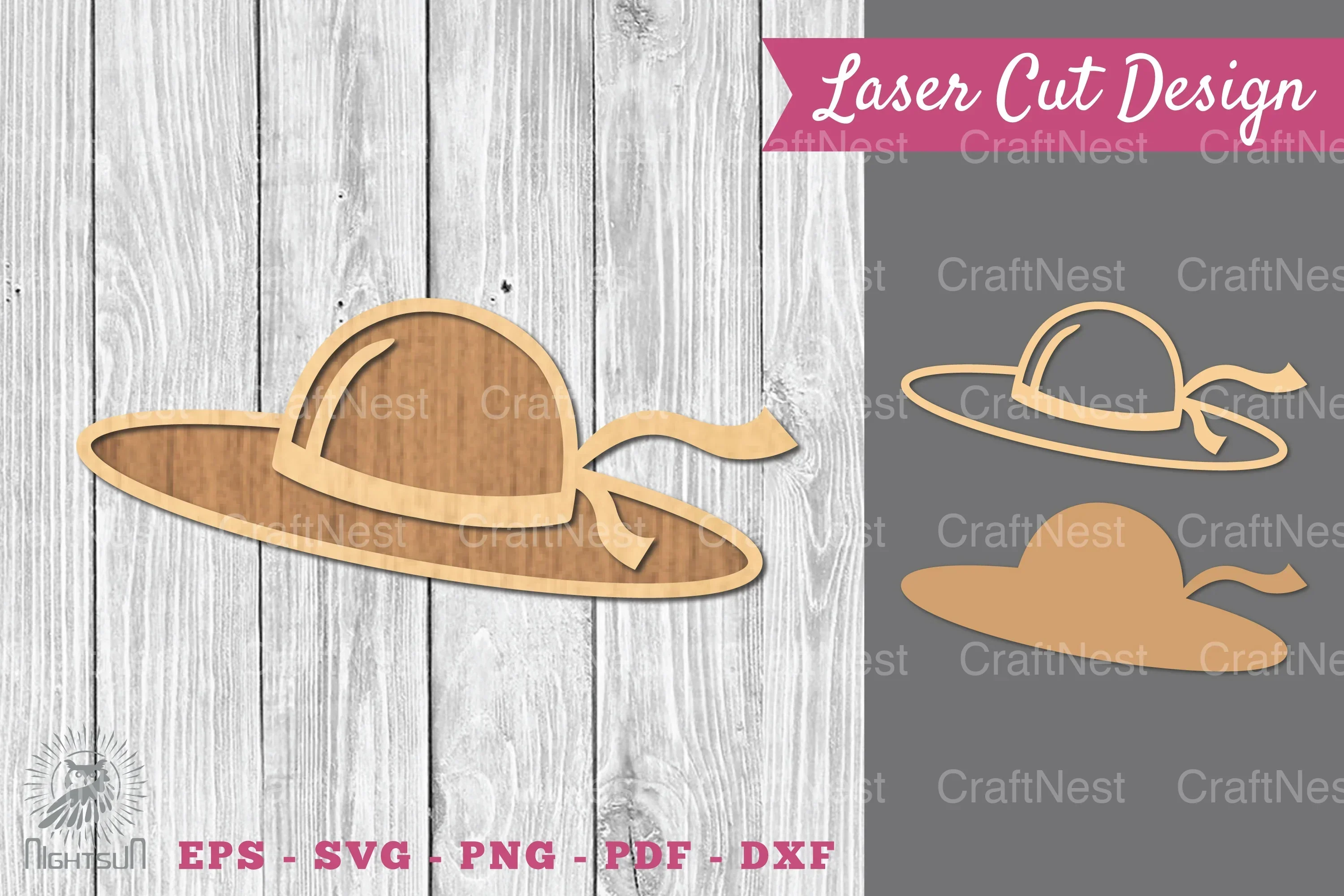 Beach Hat Laser Cut Decoration Clipart Bundle