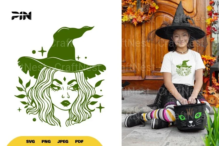 Beautiful Witch Halloween SVG Bundle