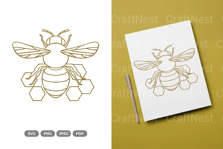 Bee and Honeycomb SVG Bundle