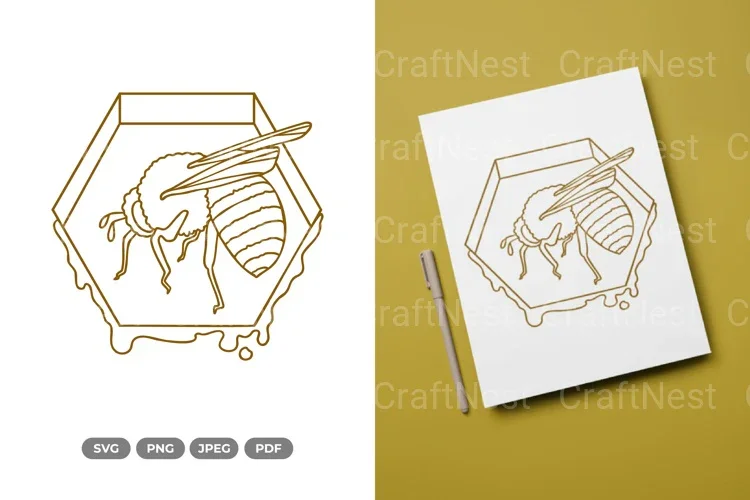 Bee and Honeycomb SVG Bundle