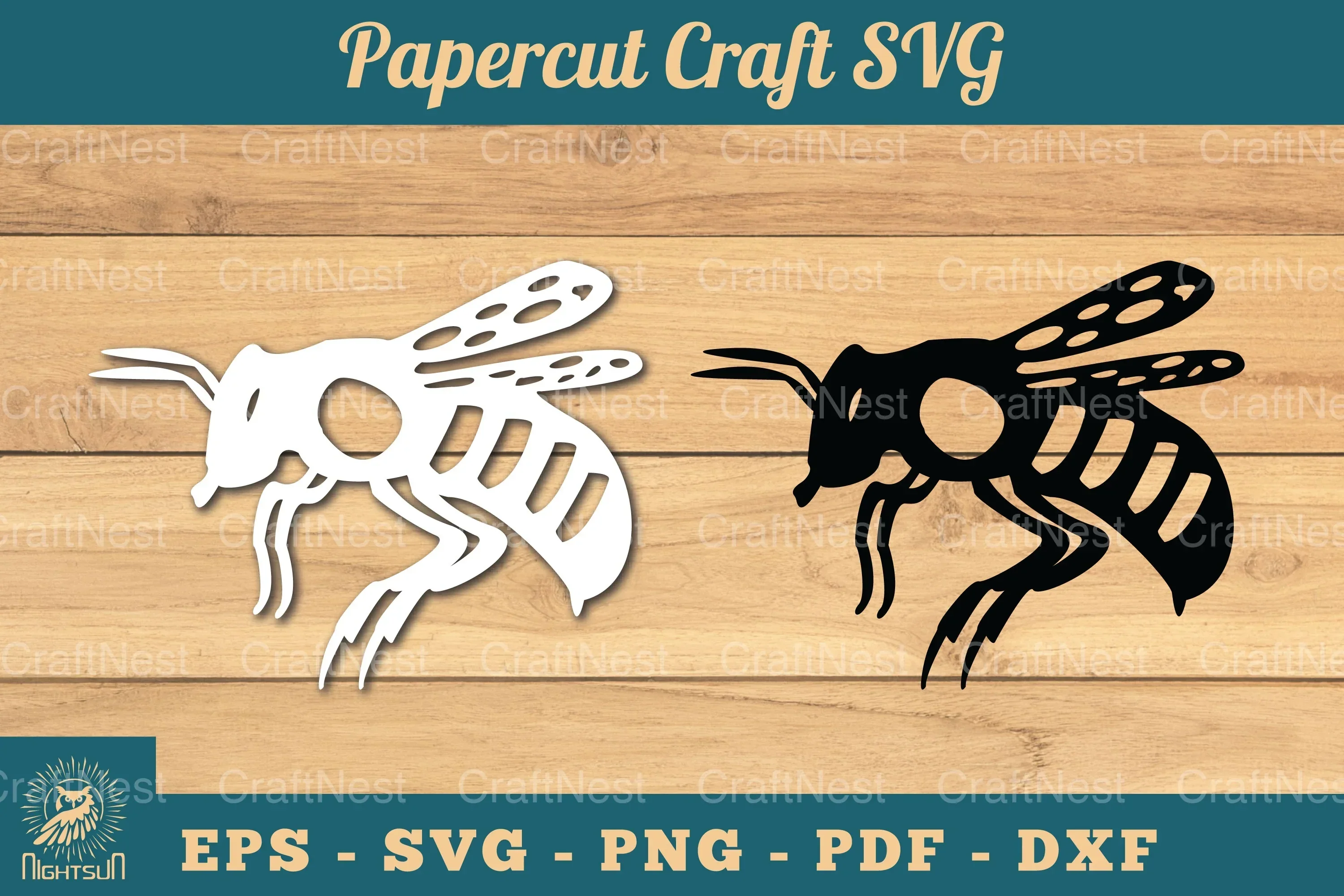 Bee Paper Cutting Craft SVG Bundle