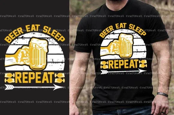 Beer T-Shirt Design SVG Bundle - Image 5
