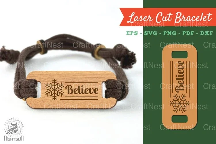 Believe Laser Cut Bracelet Design Bundle