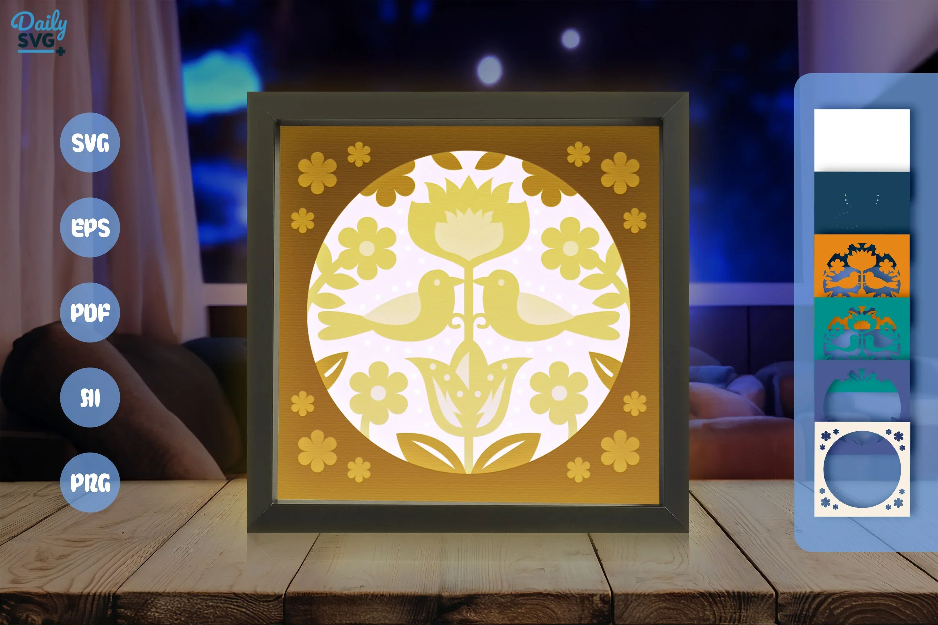 Bird Folk Art Papercut SVG Bundle - Image 3
