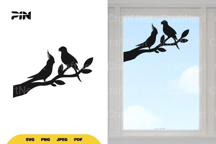 Bird on Branch Clipart Bundle