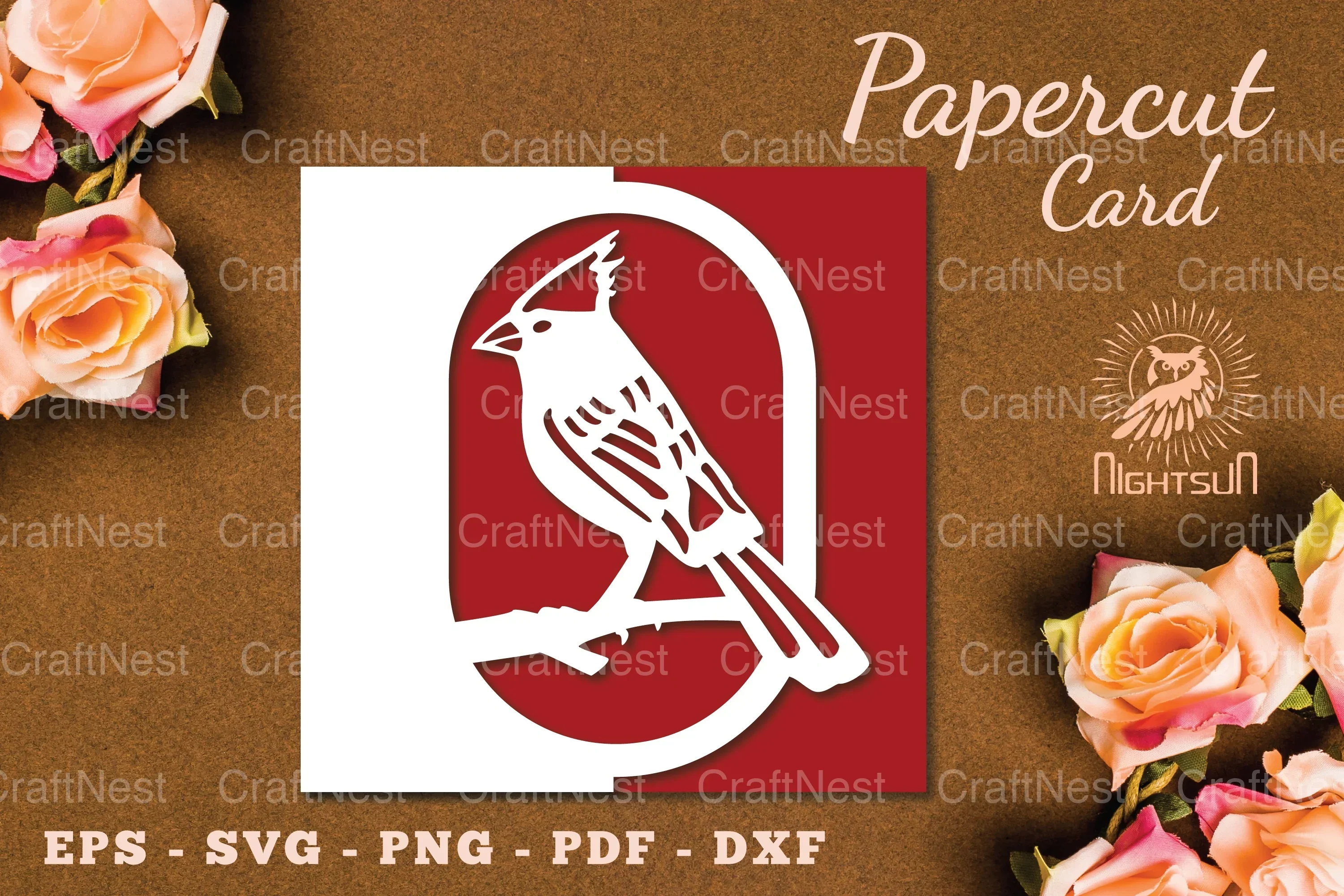 Bird Papercut Card SVG Bundle