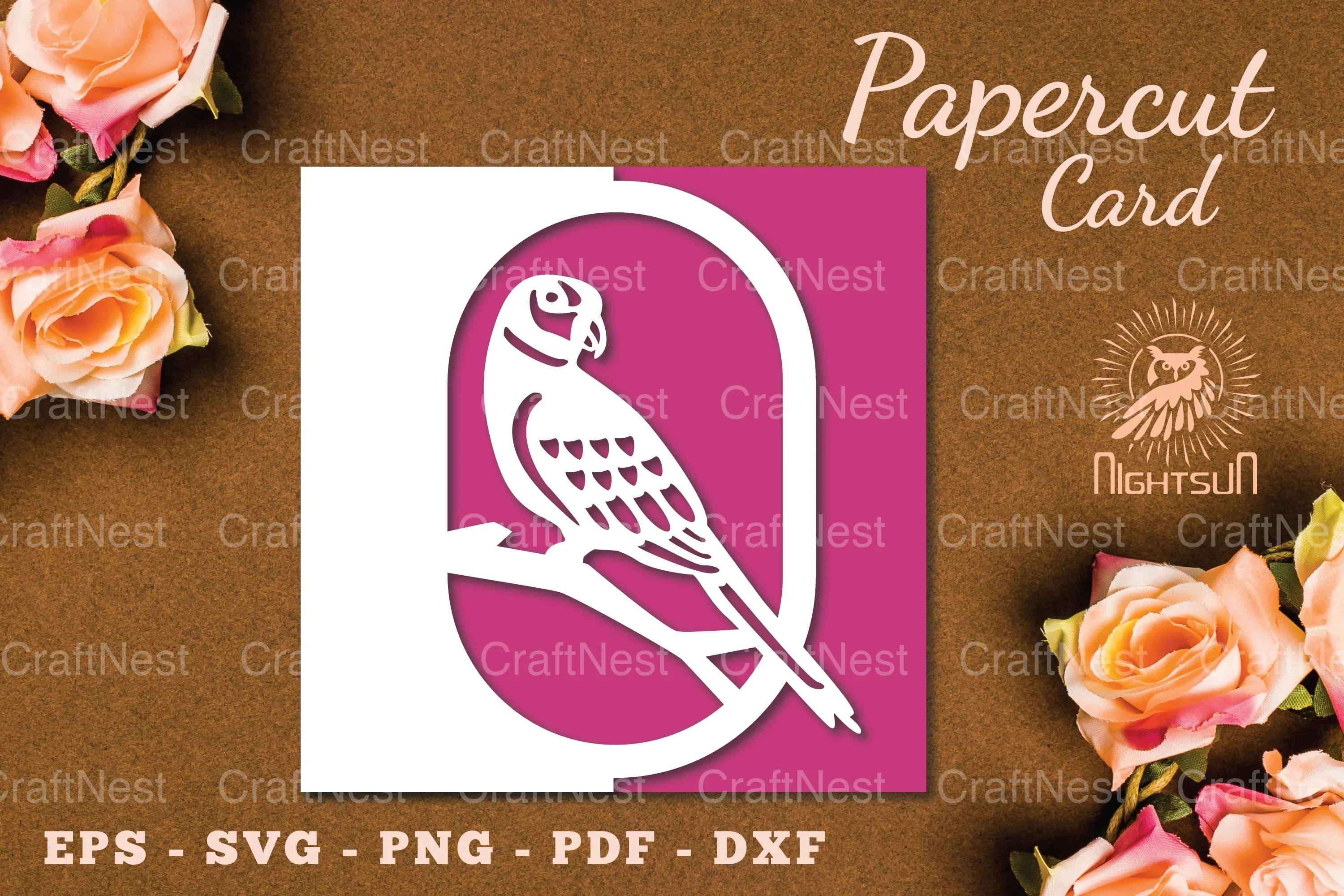 Bird Papercut Card SVG Bundle