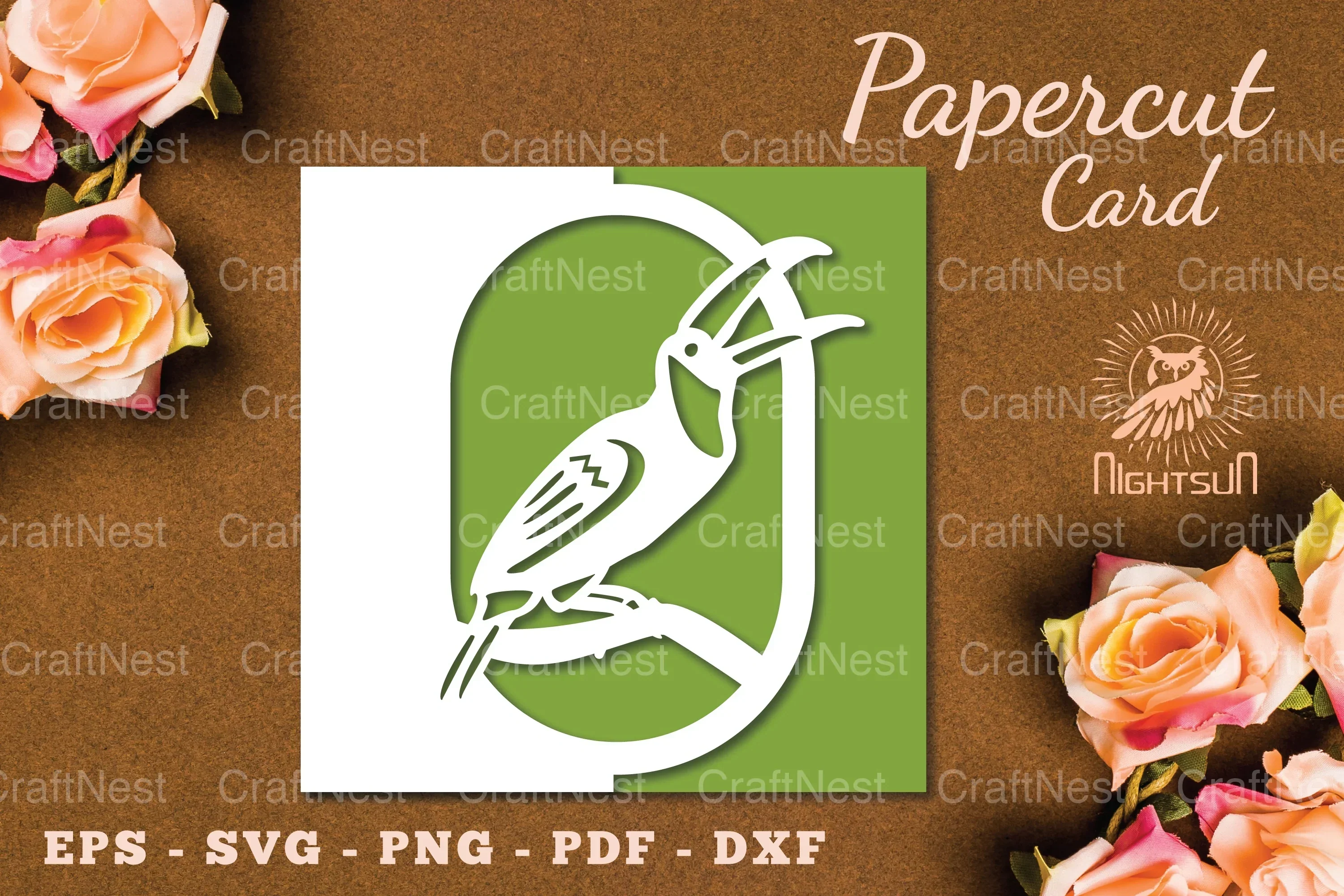 Bird Papercut Card SVG Bundle