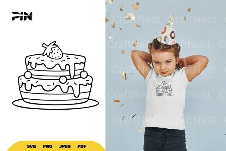 Birthday Cake Doodle SVG Bundle