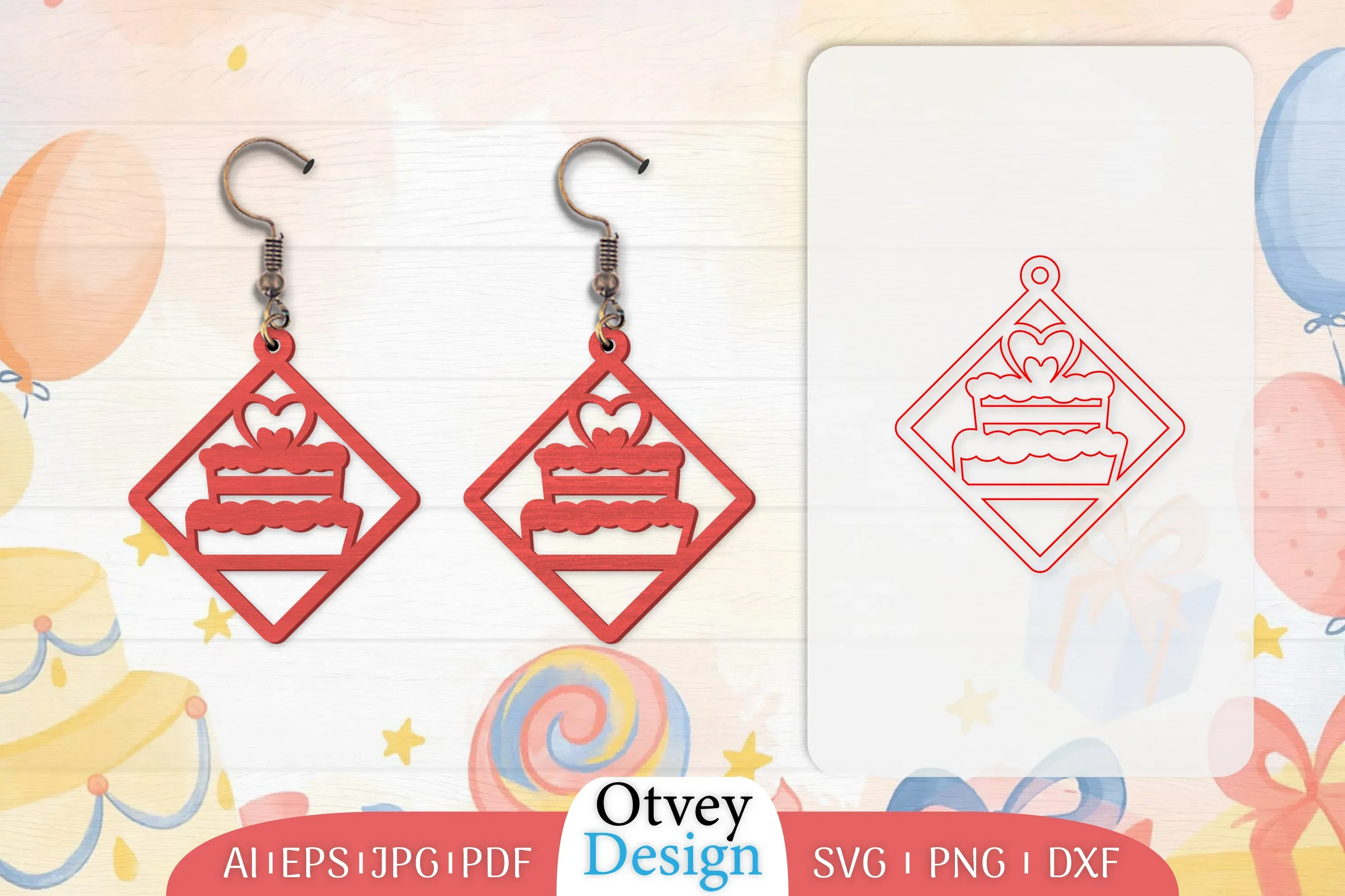 Birthday Earrings Lasercut SVG Bundle