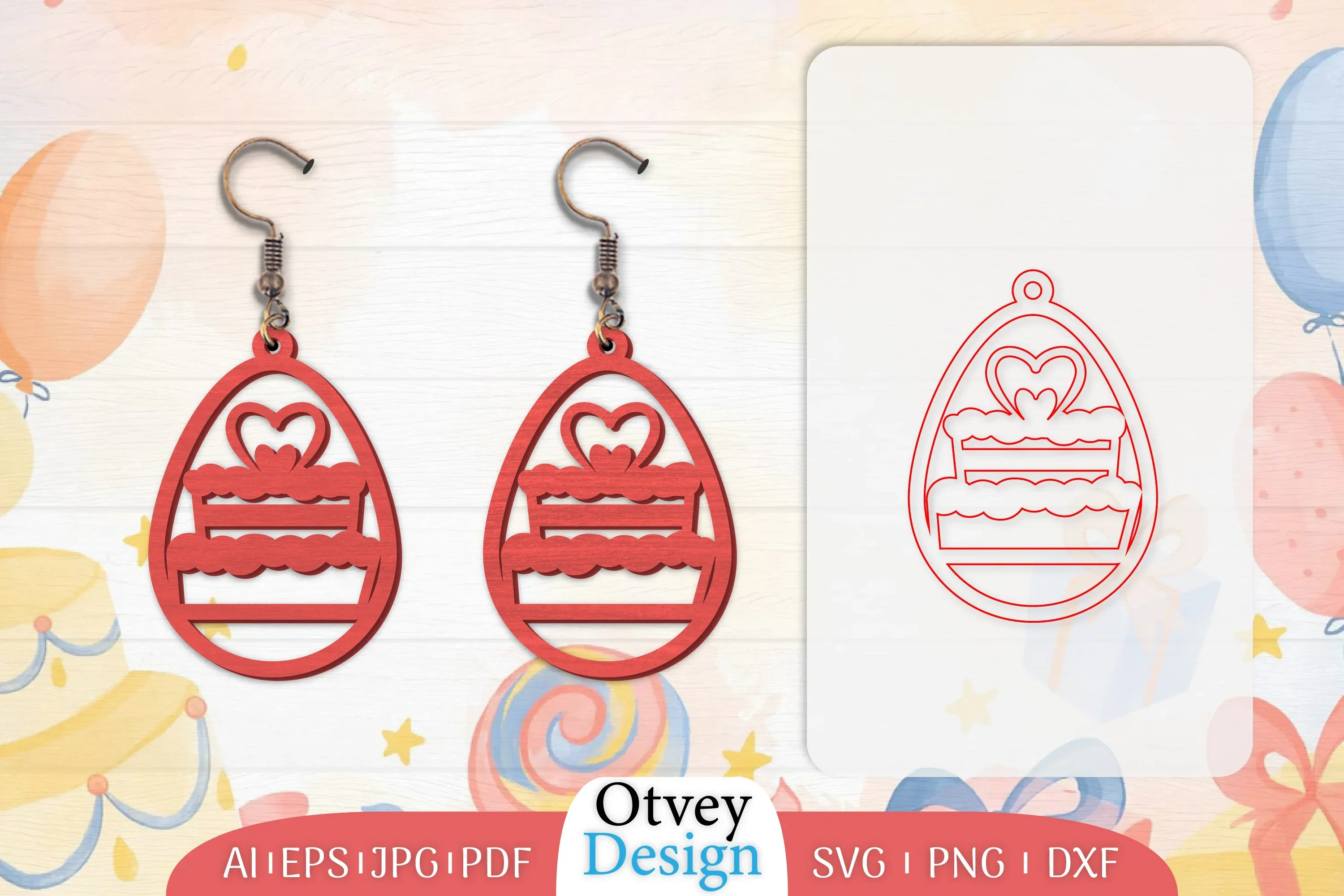Birthday Earrings Lasercut SVG Bundle