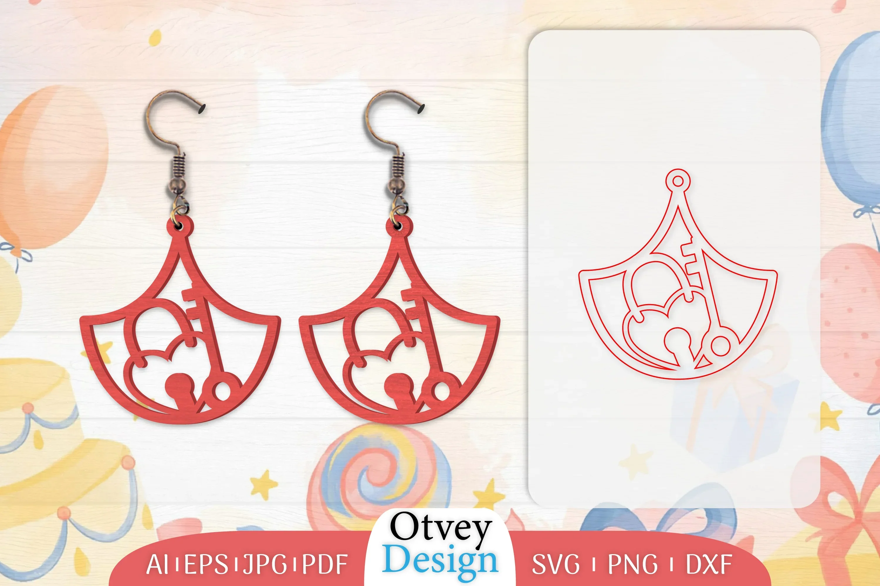 Birthday Earrings Lasercut SVG Bundle