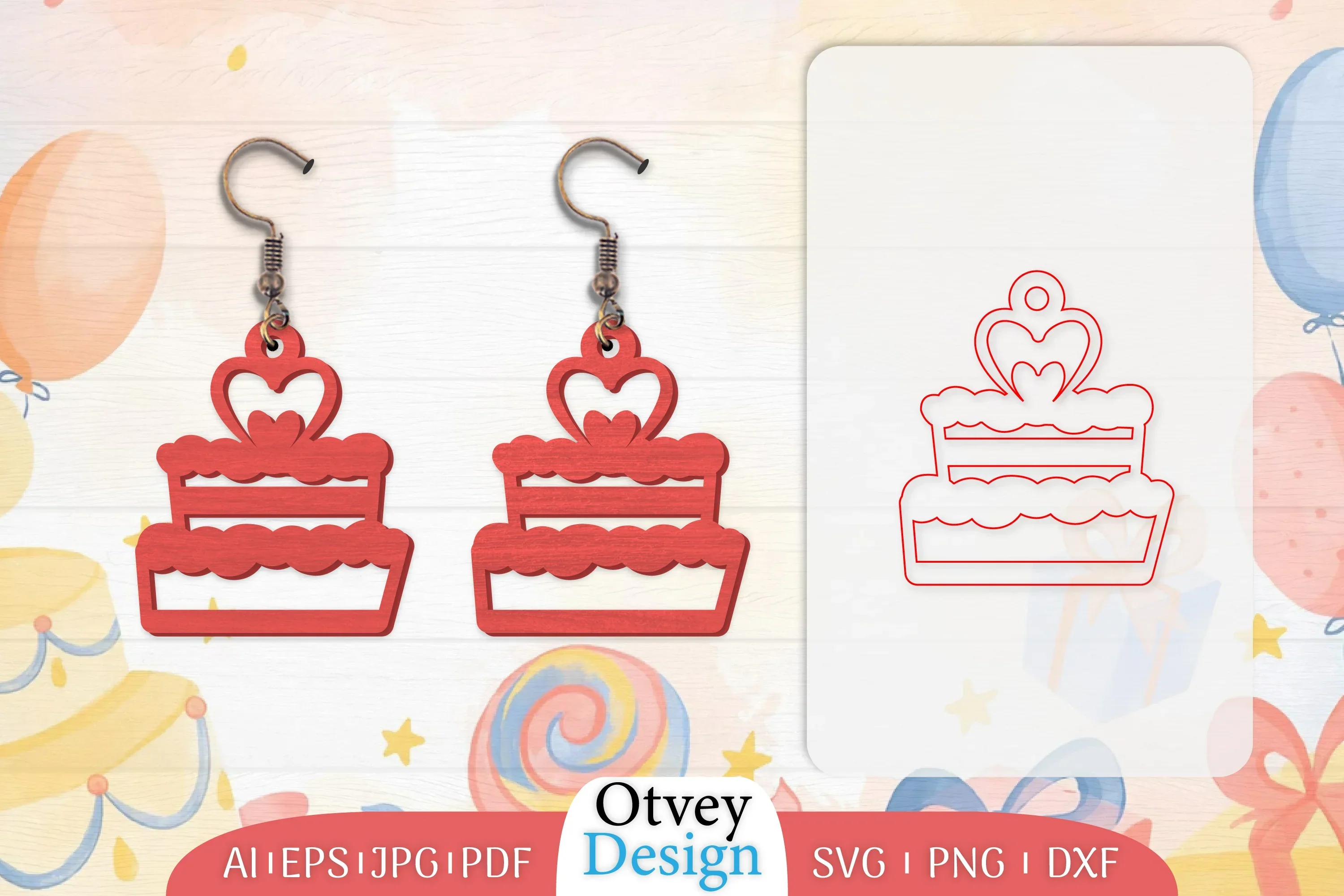 Birthday Earrings Lasercut SVG Bundle
