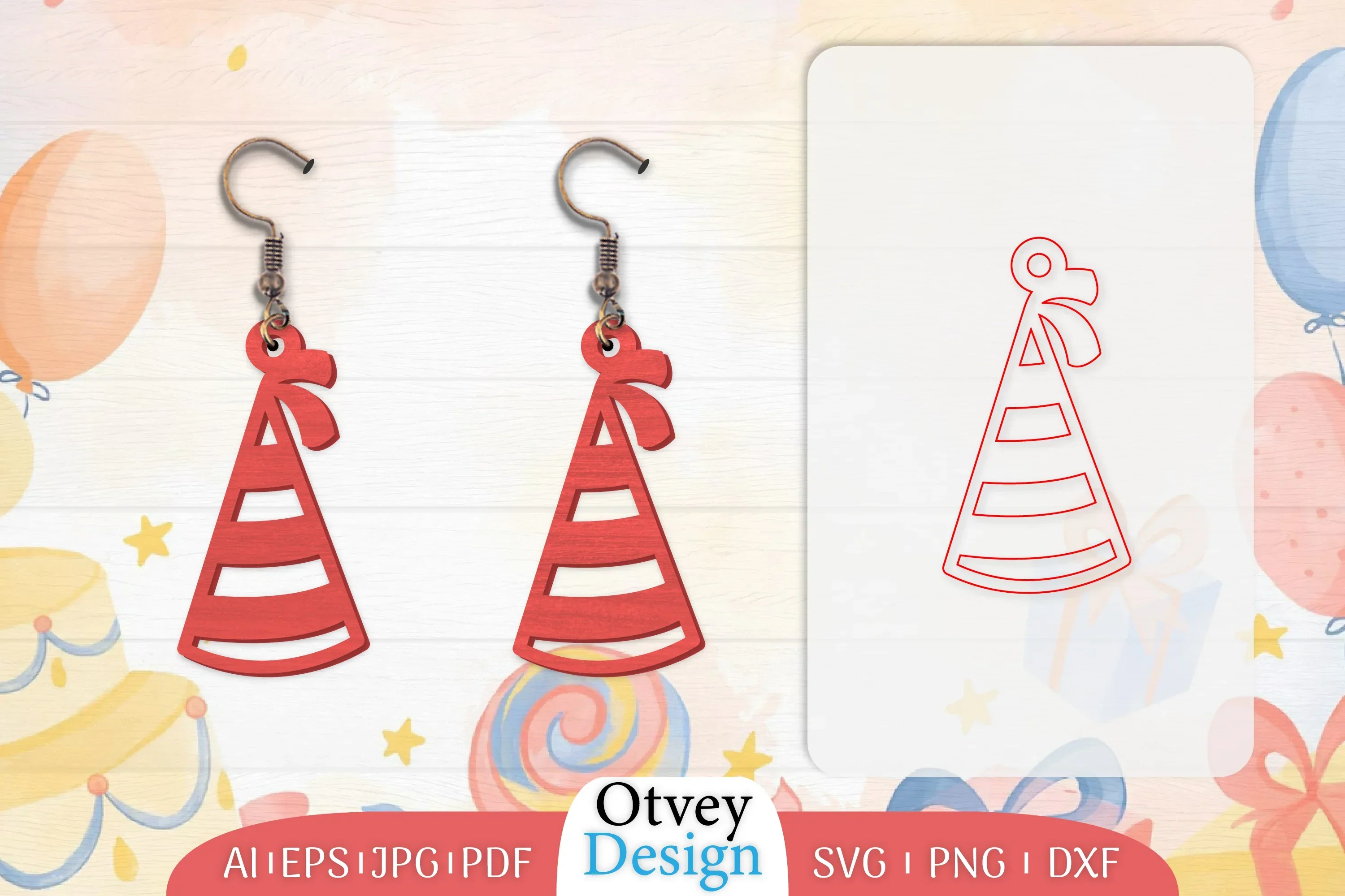 Birthday Earrings Lasercut SVG Bundle