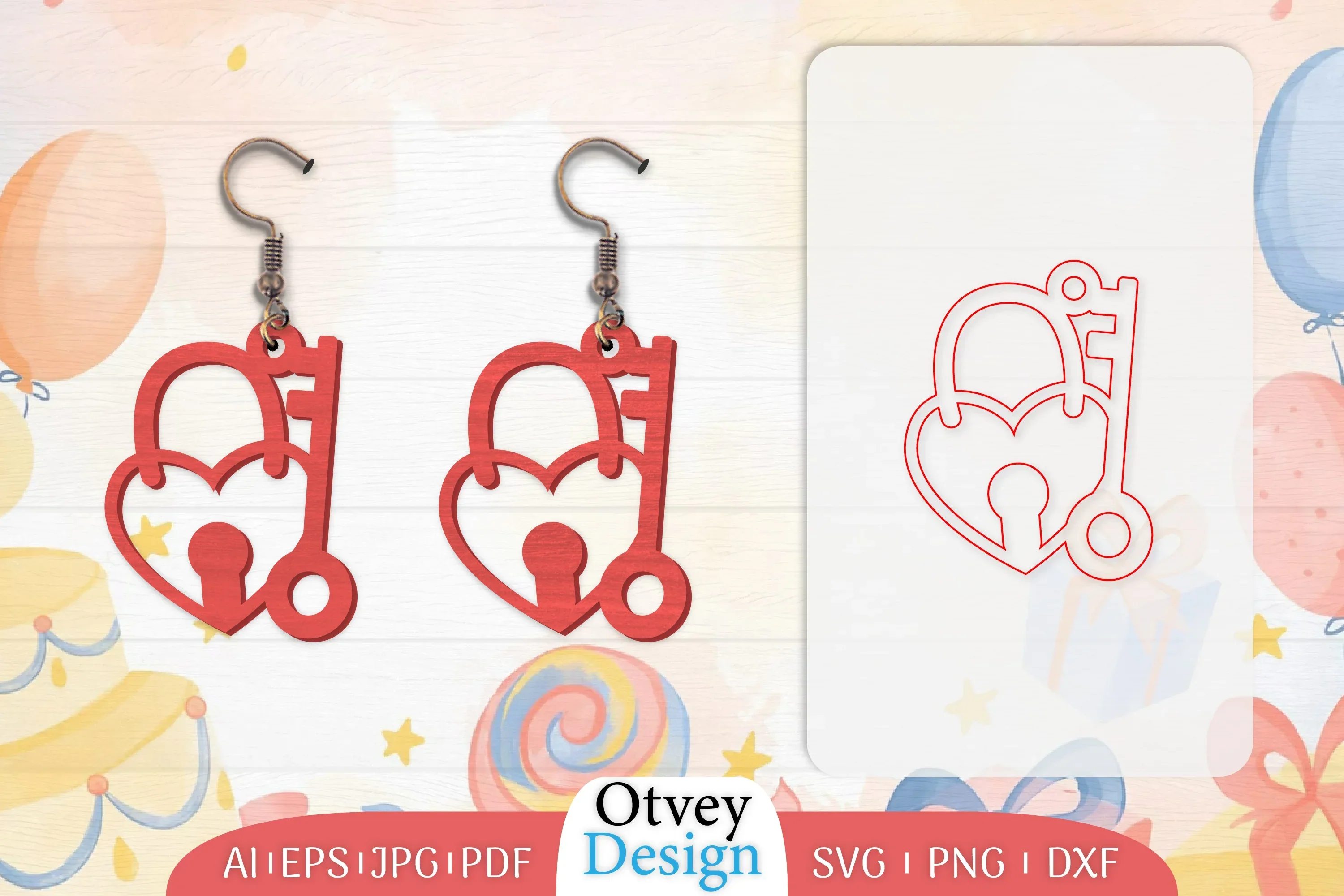 Birthday Earrings Lasercut SVG Bundle