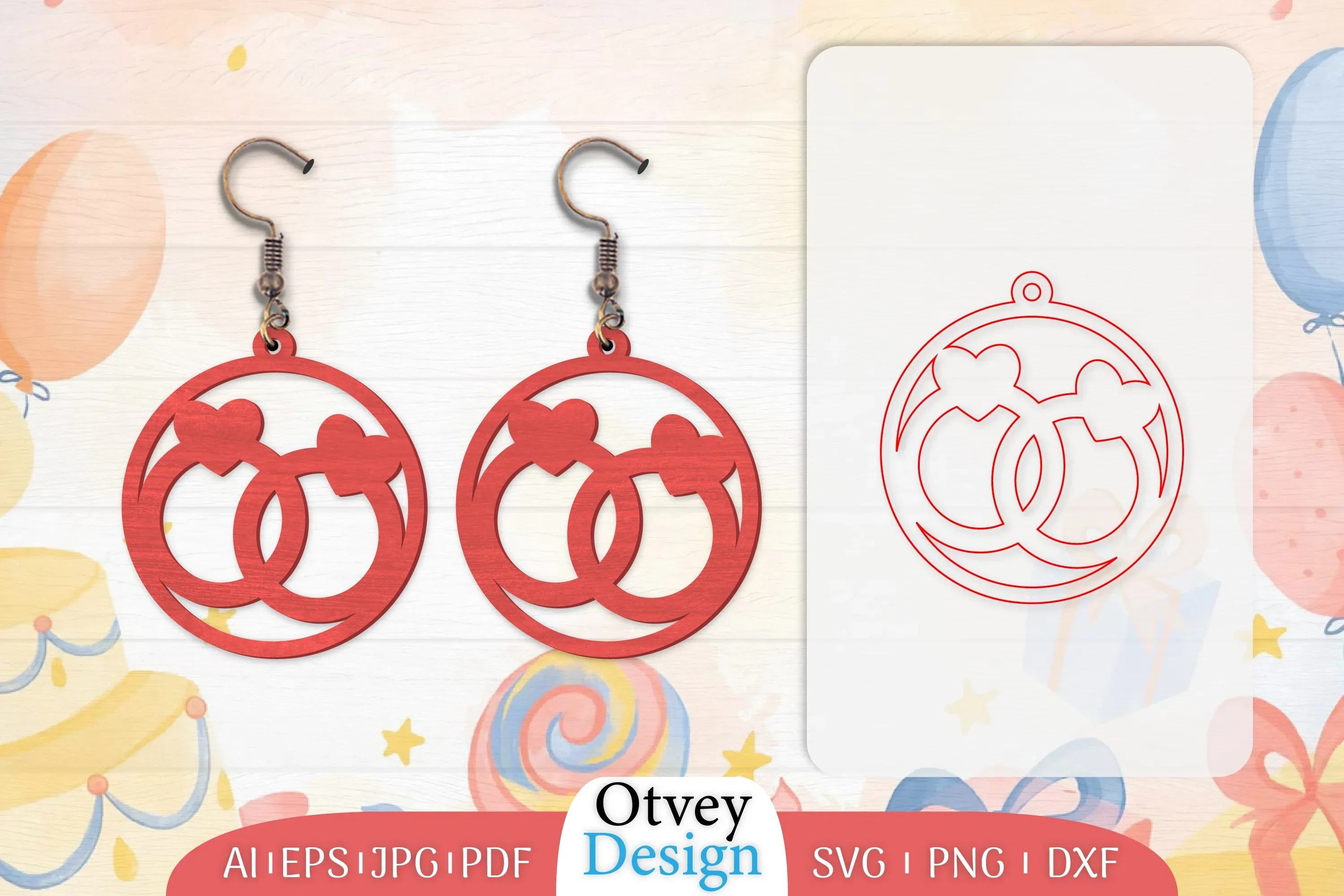 Birthday Earrings Lasercut SVG Bundle