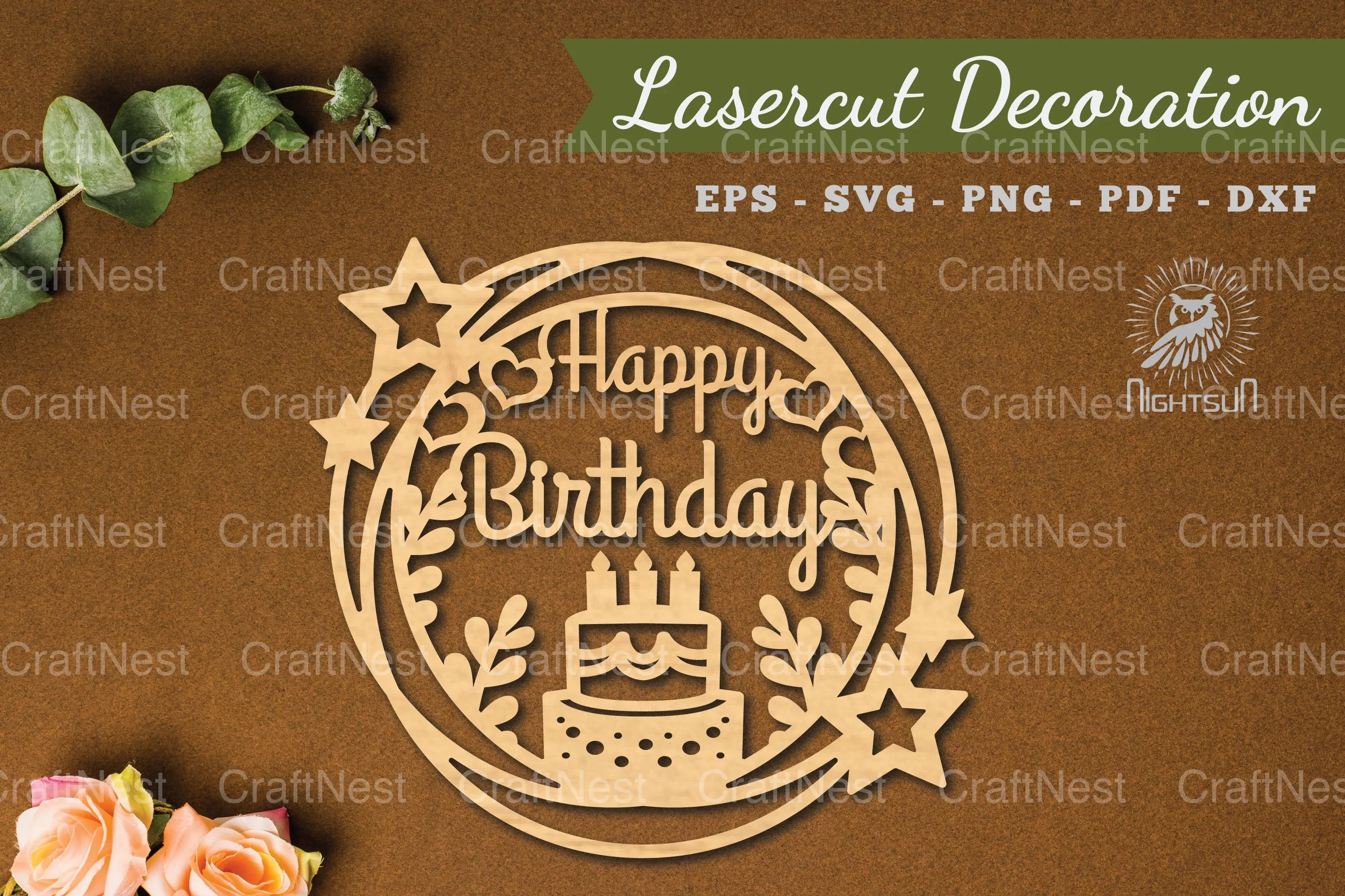 Birthday Laser Cut Decoration SVG Bundle