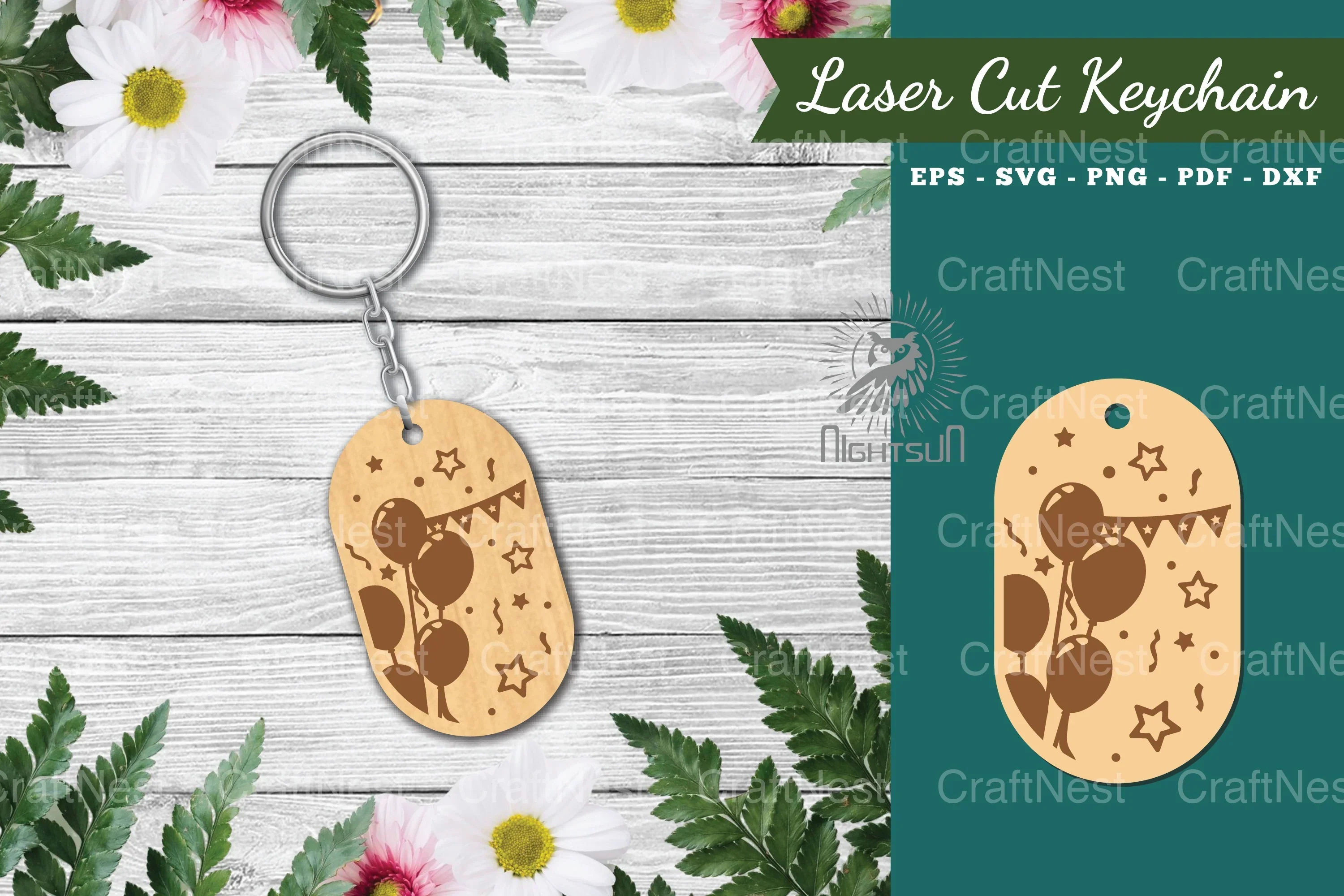 Birthday Laser Cut Keychain Design Bundle