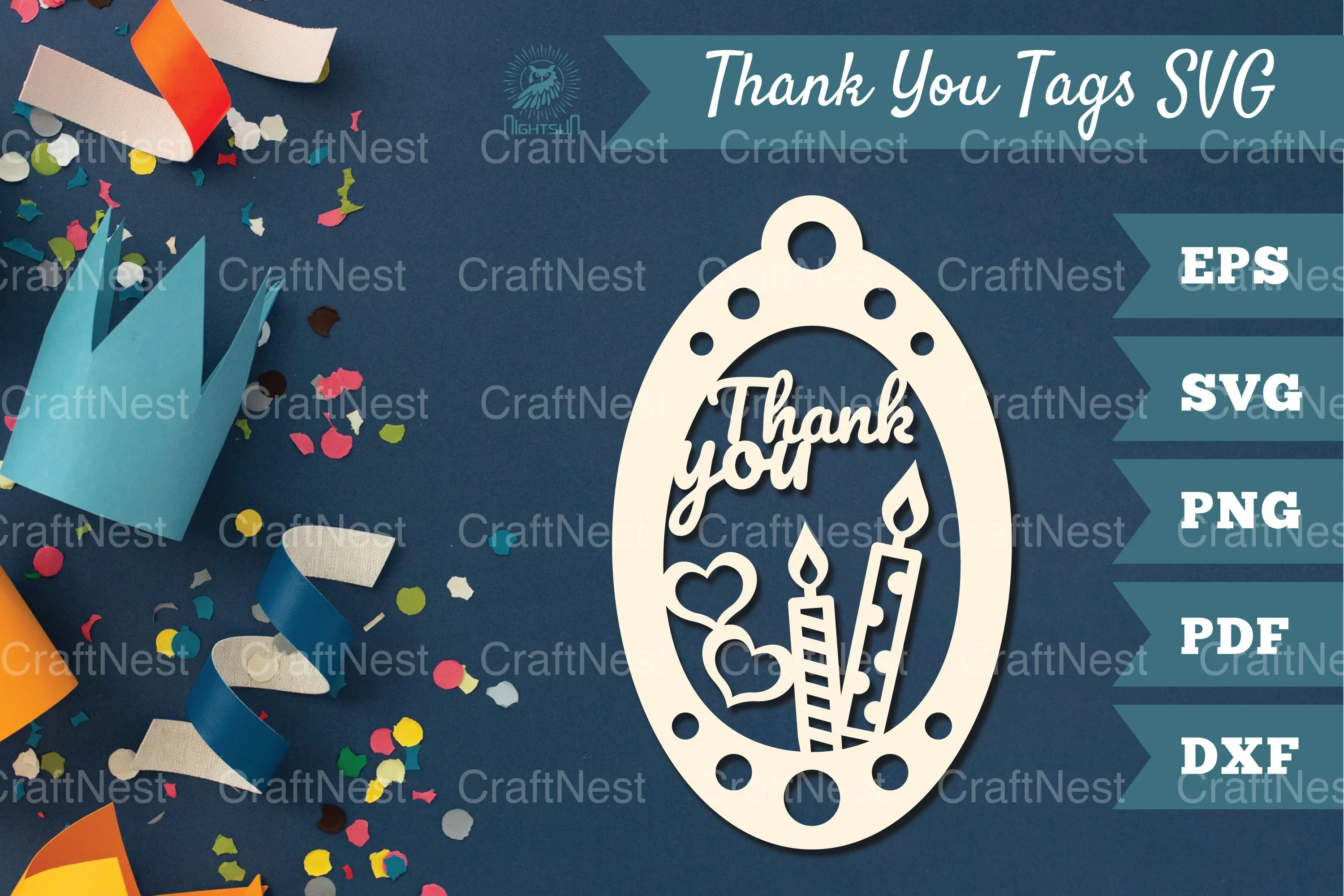 Birthday Thank You Tags Clipart Bundle
