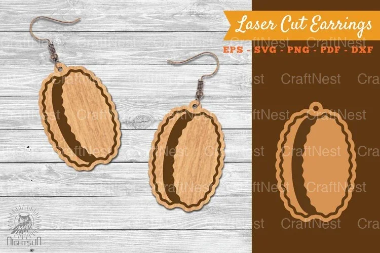 Biscuit Chocolate Laser Cut Earrings Clipart Bundle