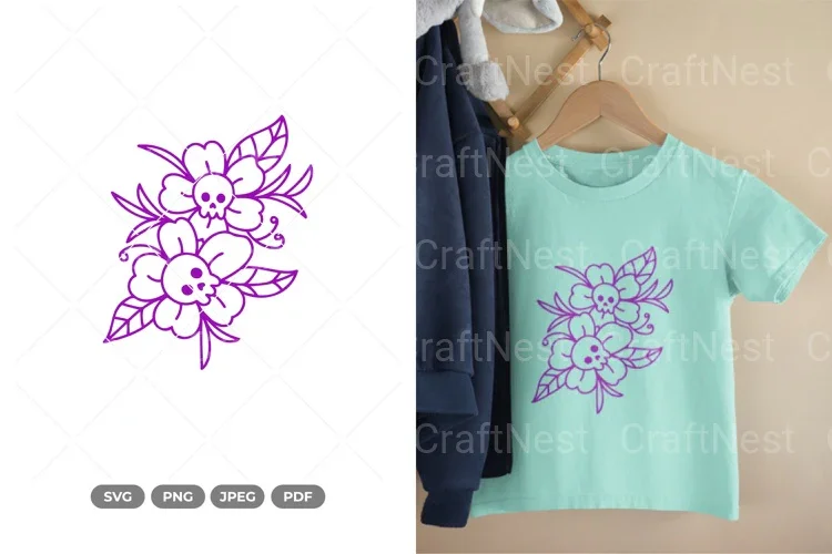Blooming Skull SVG Bundle