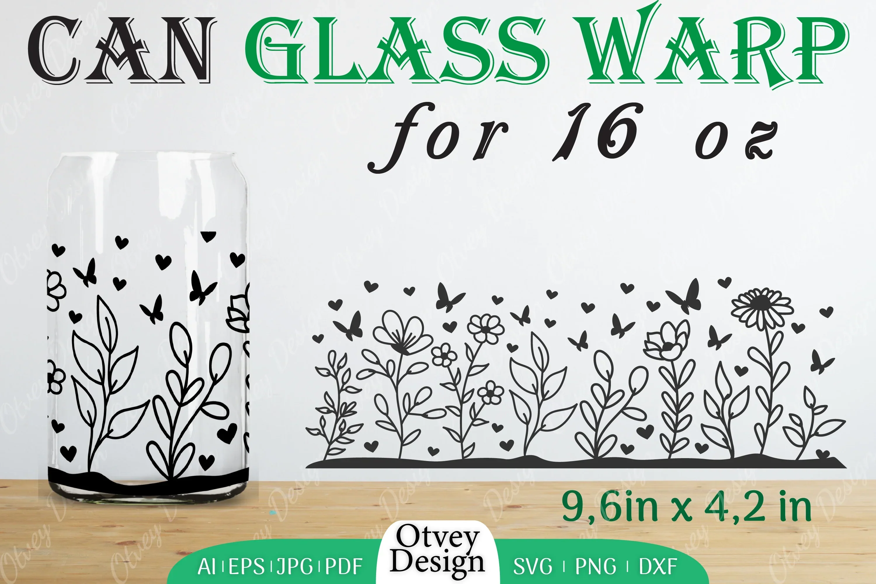 Blooming Wildflowers Can Glass 16 OZ SVG Bundle