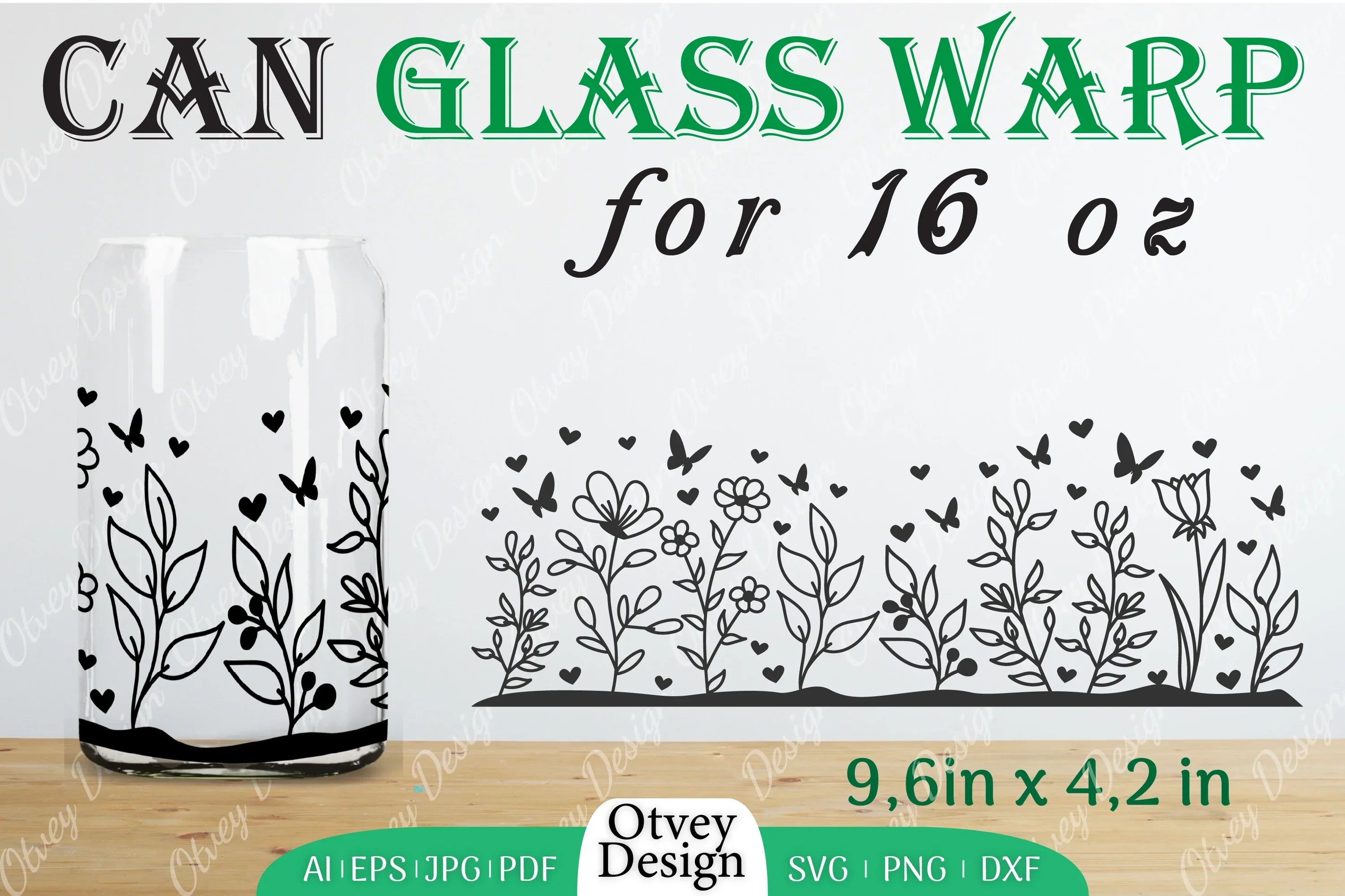 Blooming Wildflowers Can Glass 16 OZ SVG Bundle
