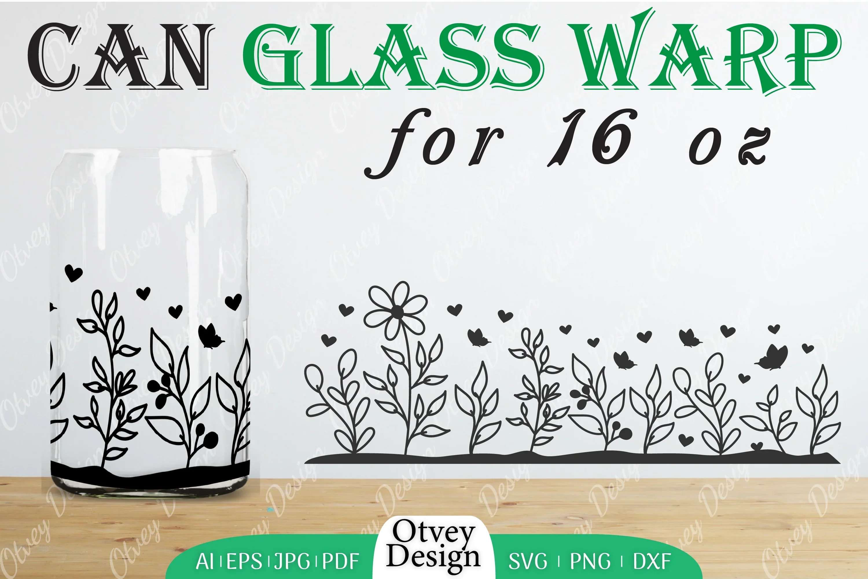 Blooming Wildflowers Can Glass 16 OZ SVG Bundle