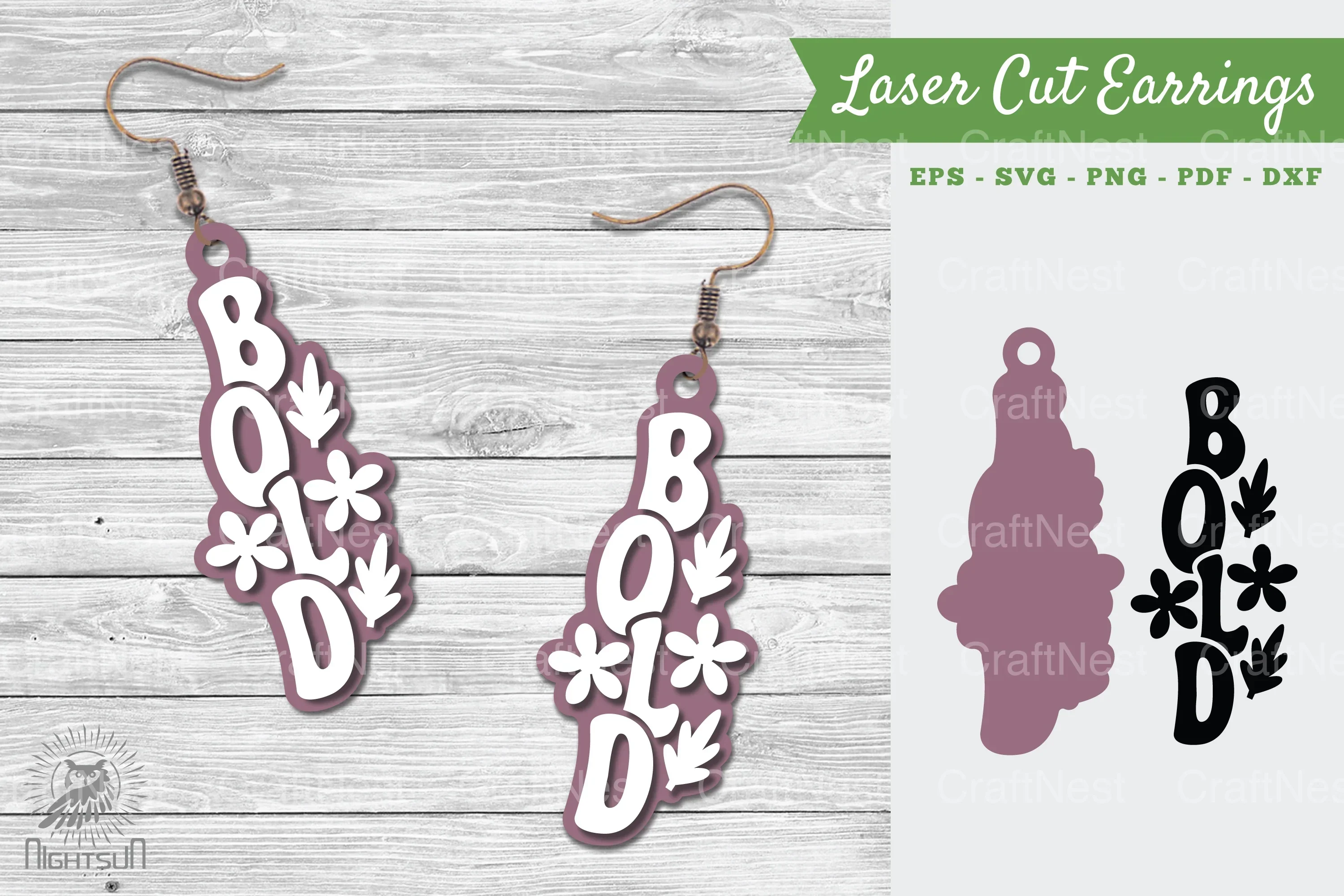 Bold Laser Cut Earrings SVG Bundle
