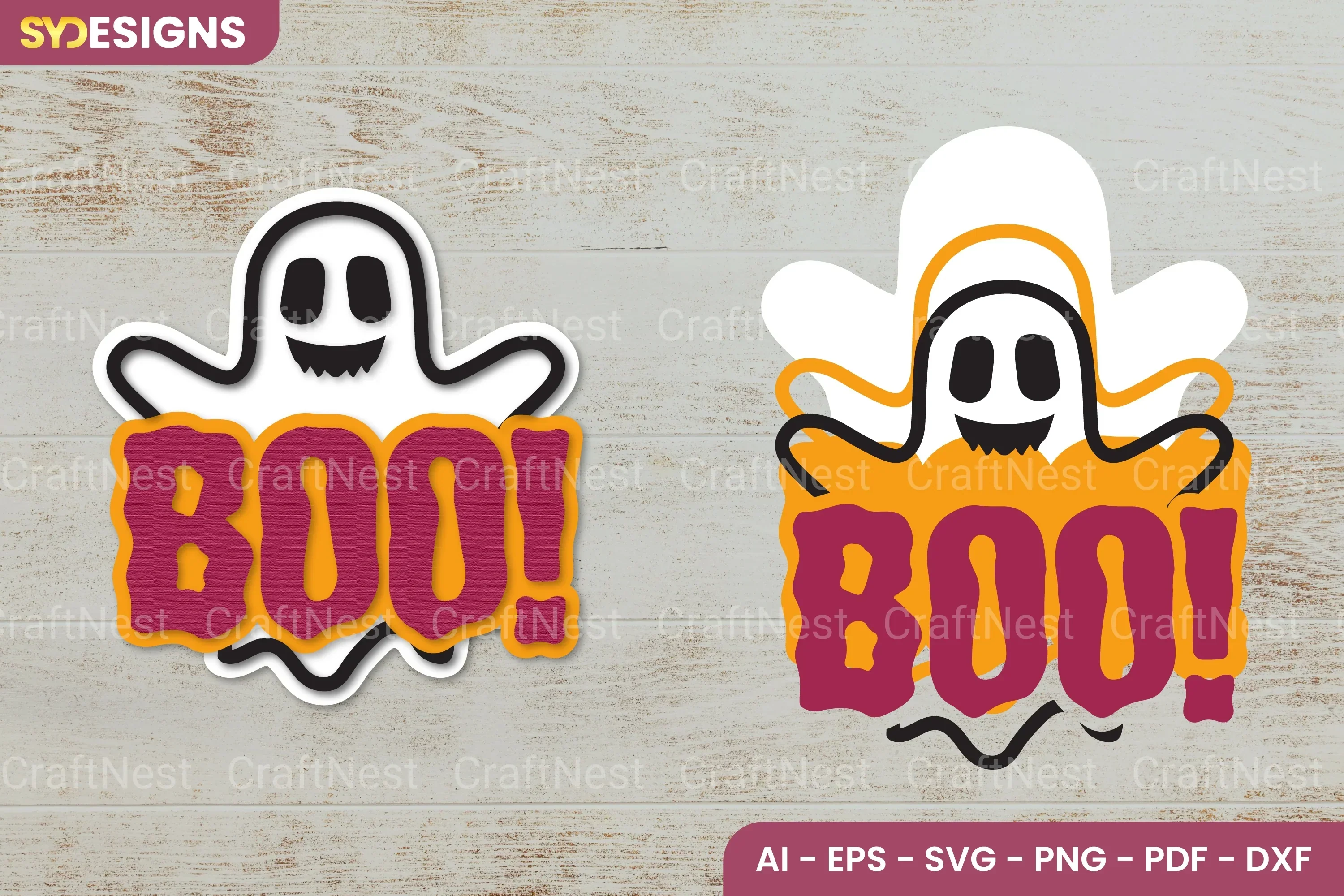Boo Halloween Lasercut SVG Bundle