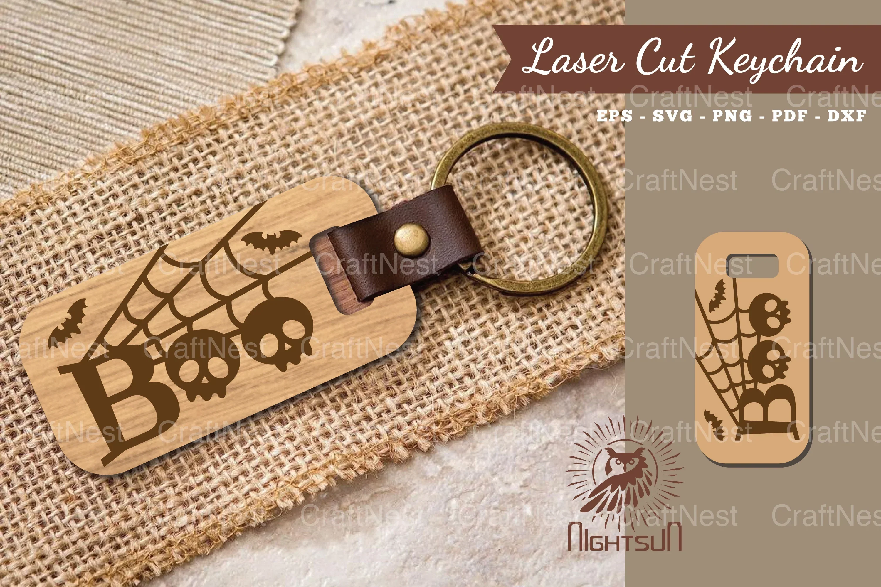 Boo Laser Cut Keychain Clipart Bundle