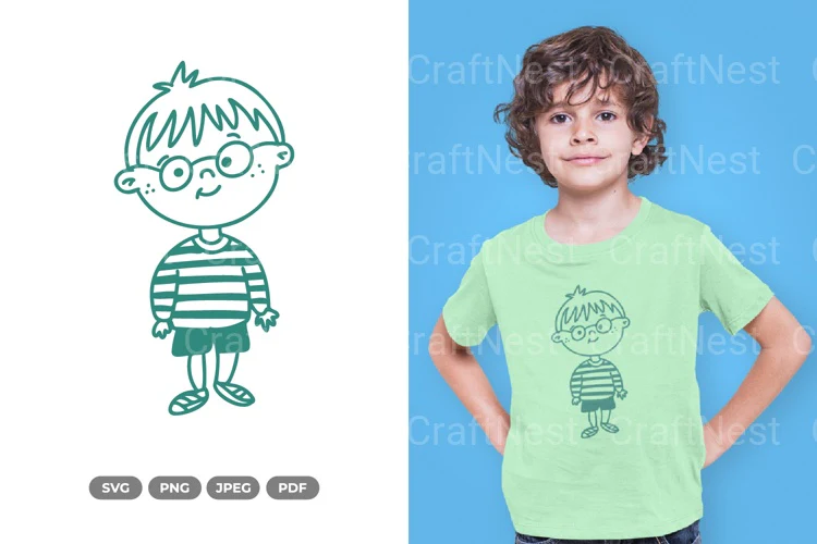 Boy Doodle Clipart Bundle