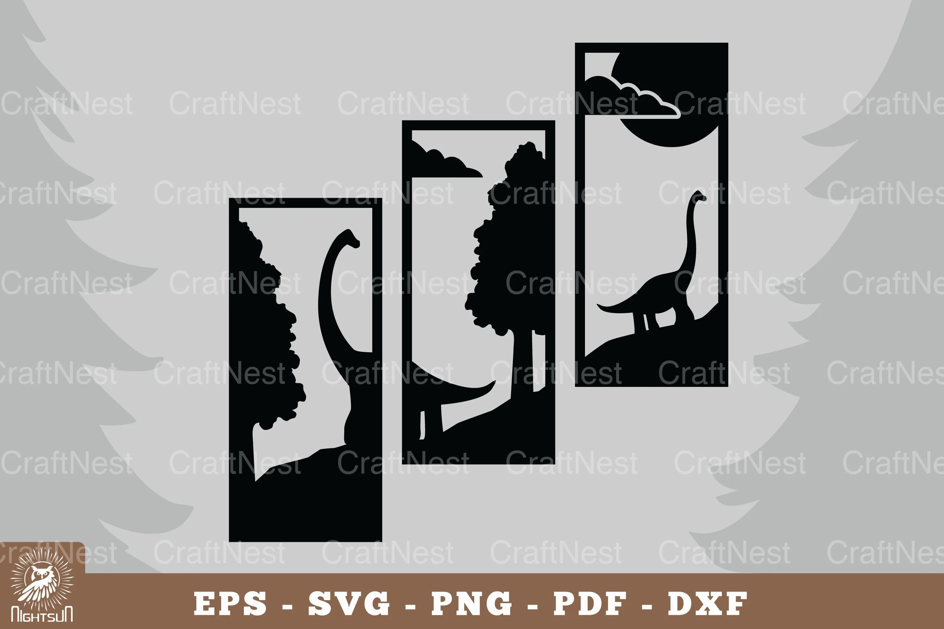 Brontosaurus Home Decor Clipart Bundle