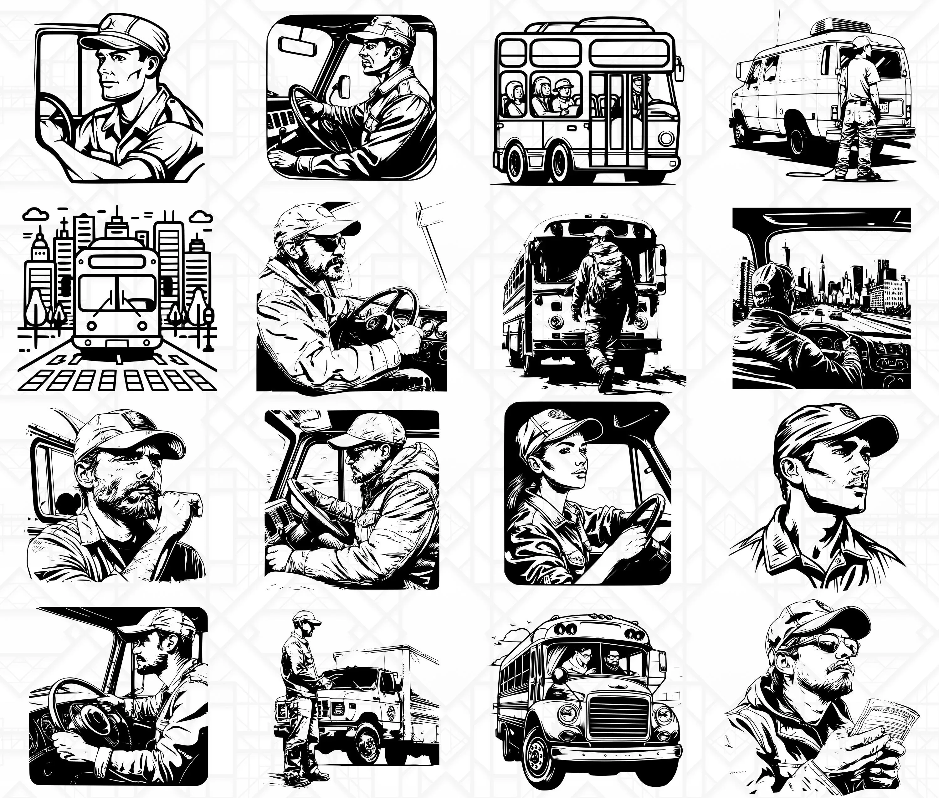 Bus Driver SVG Bundle - Image 4