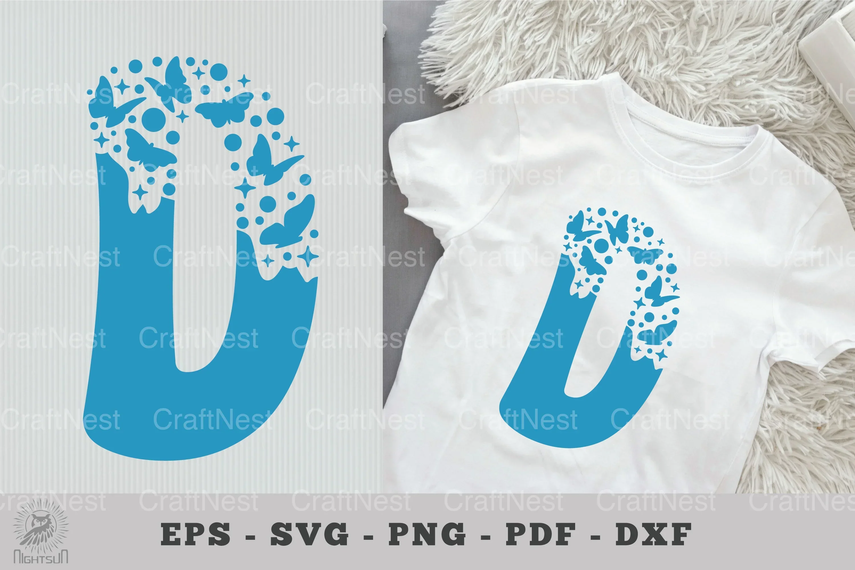 Butterfly Alphabet Letter D Clipart Bundle