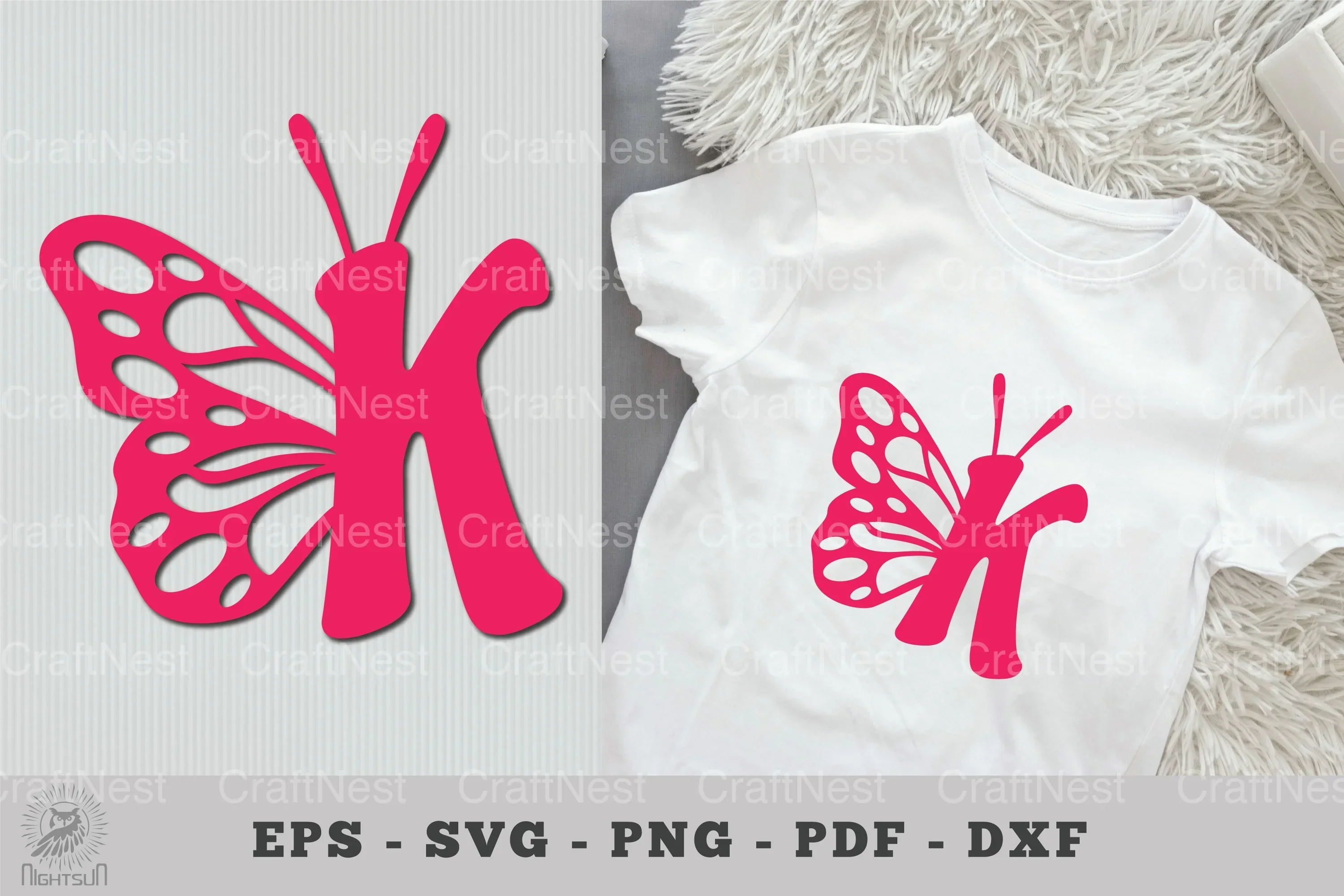 Butterfly Alphabet Letter K Clipart Bundle
