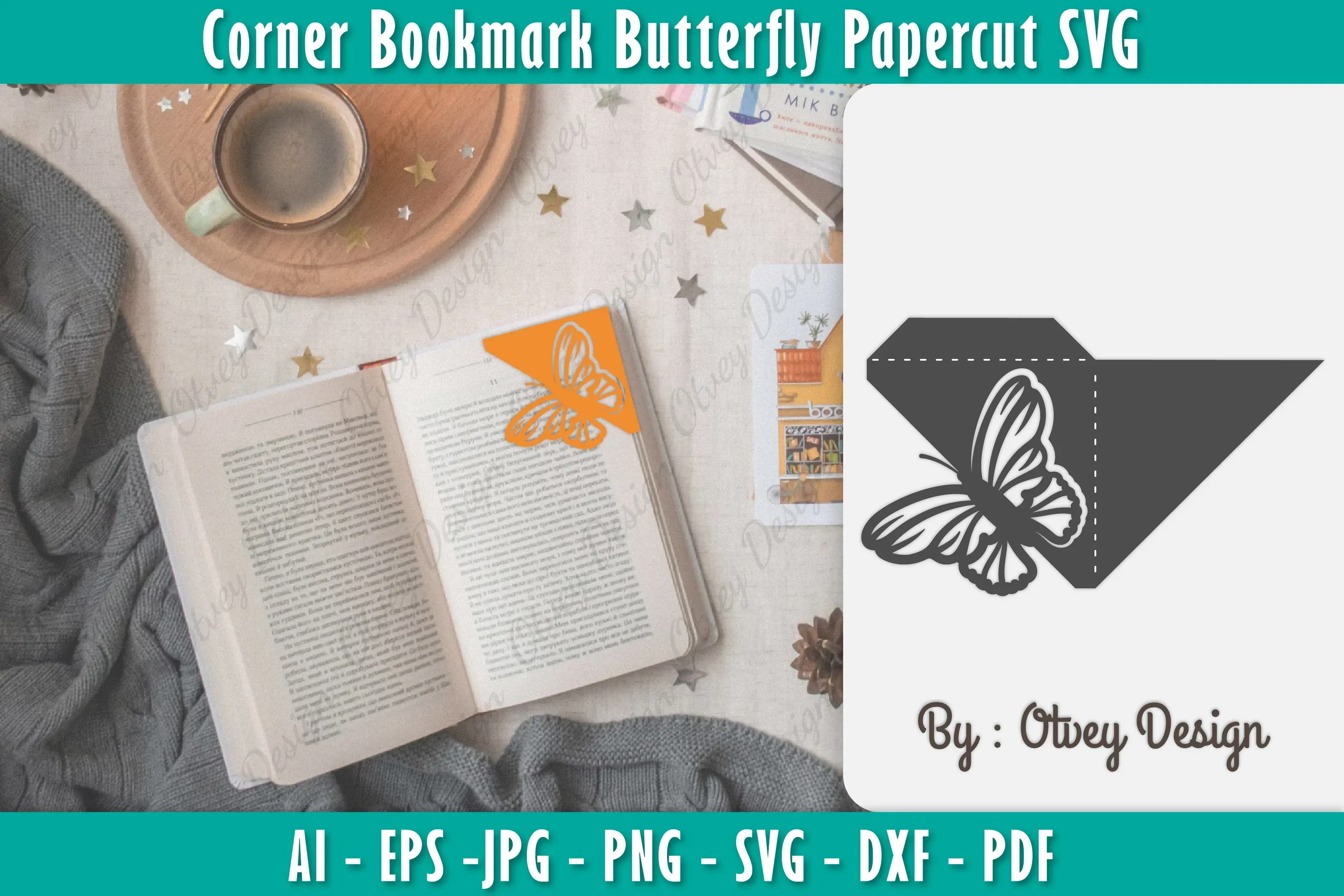 Butterfly Corner Bookmark SVG Bundle