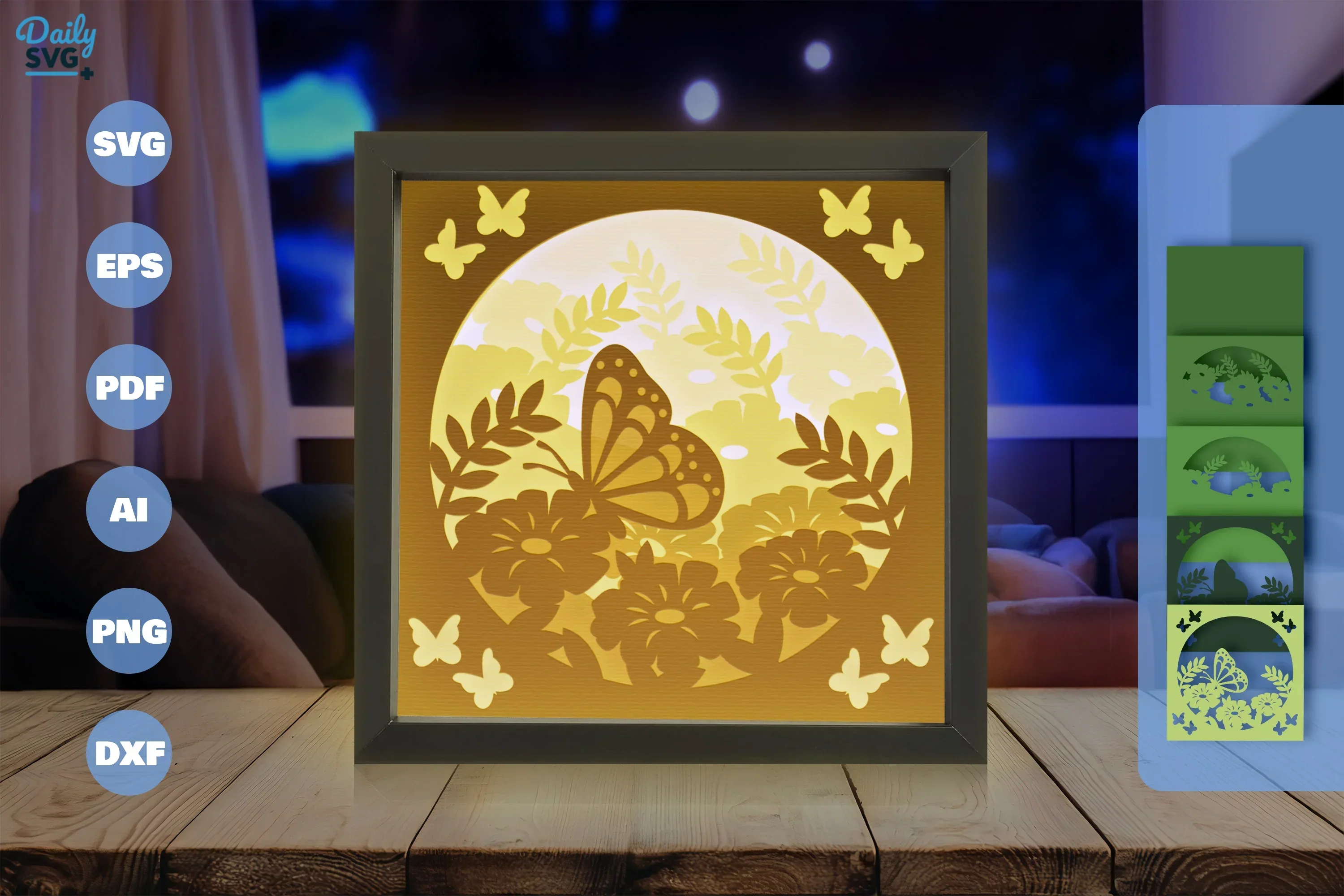 Butterfly Floral Papercut SVG Bundle - Image 3