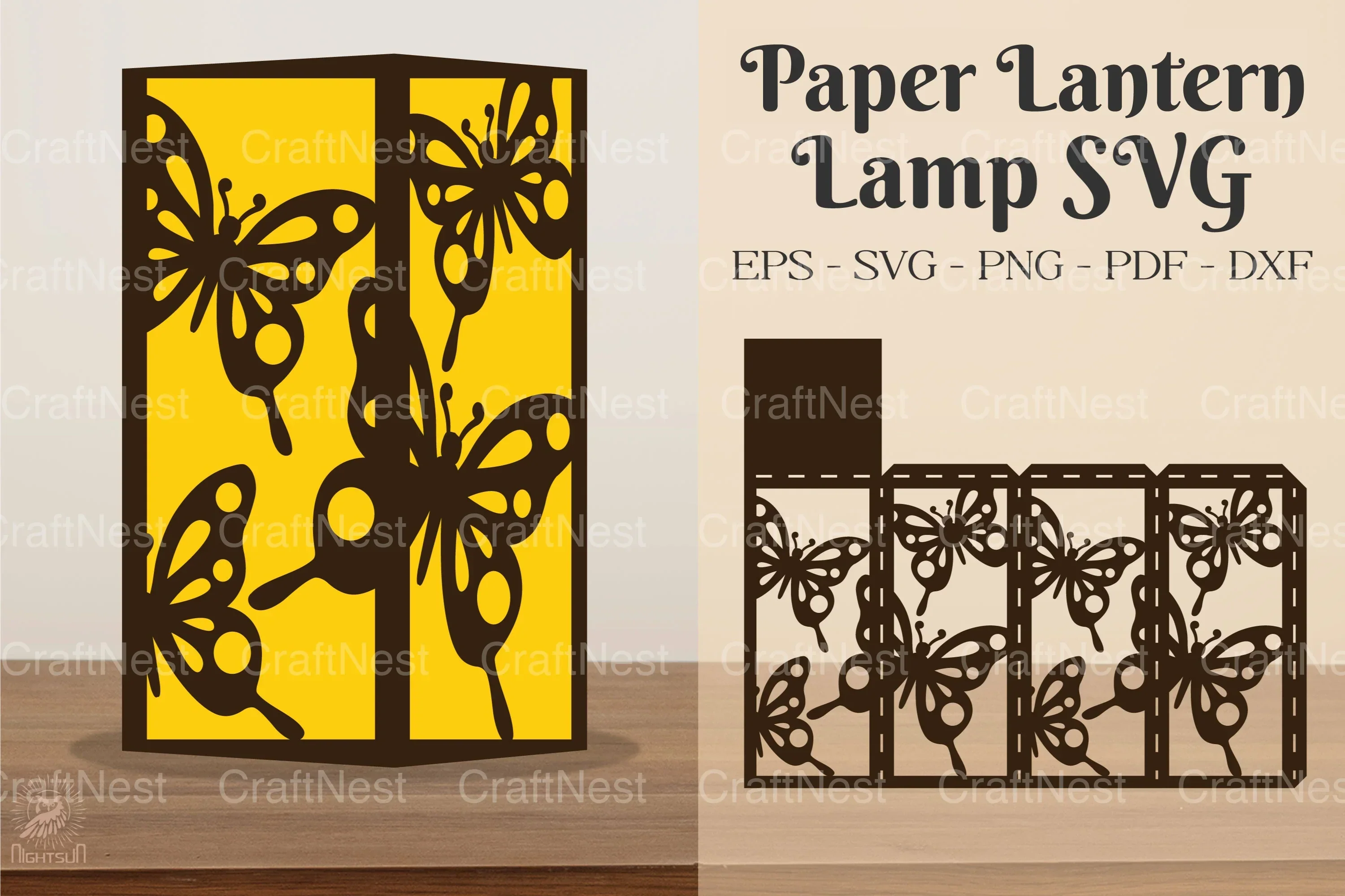 Butterfly Lamp Clipart Bundle