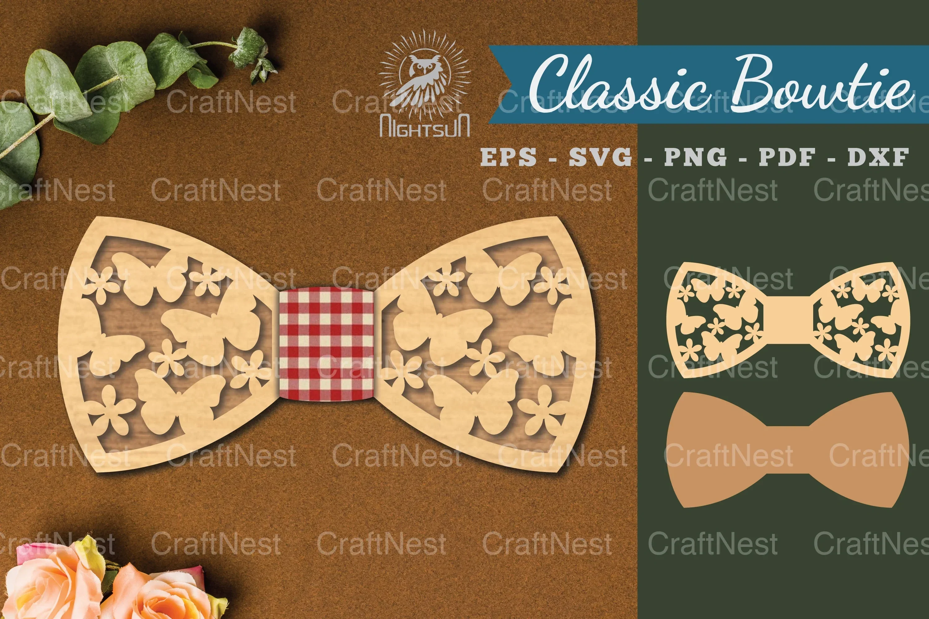 Butterfly Laser Cut Bowtie SVG Bundle