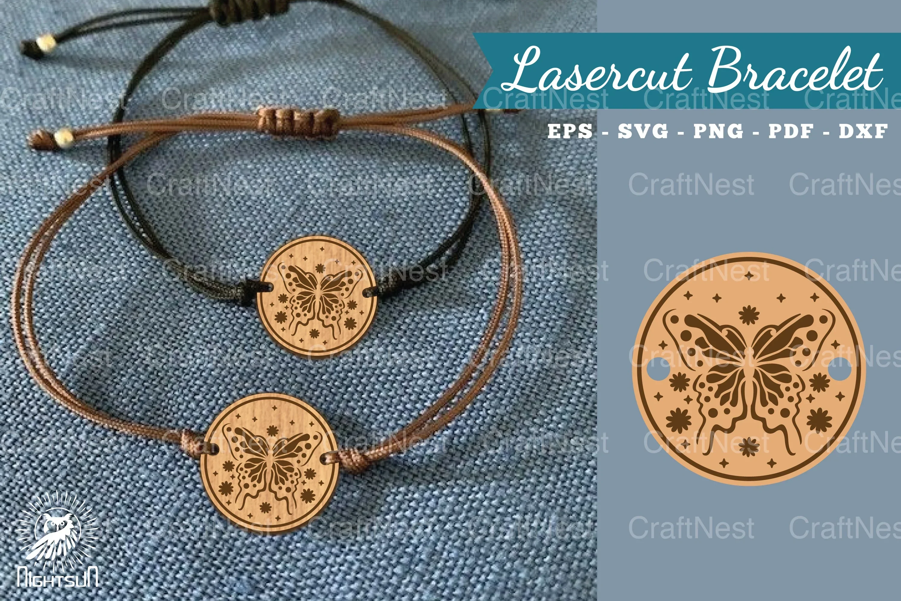Butterfly Laser Cut Bracelet Design Bundle