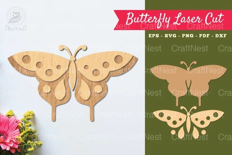 Butterfly Laser Cut Decoration Clipart Bundle