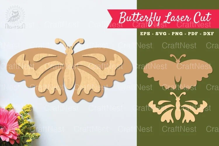 Butterfly Laser Cut Decoration Clipart Bundle