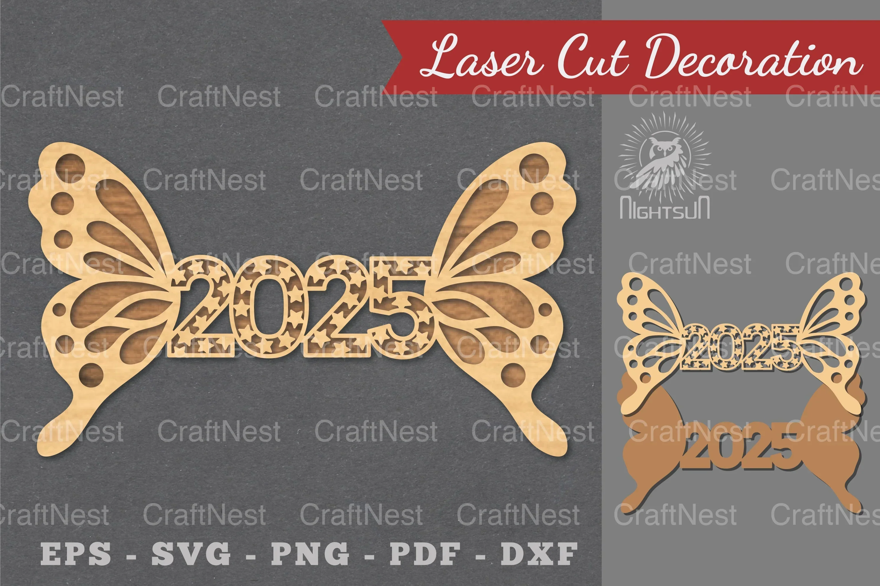 Butterfly Laser Cut Decoration Clipart Bundle