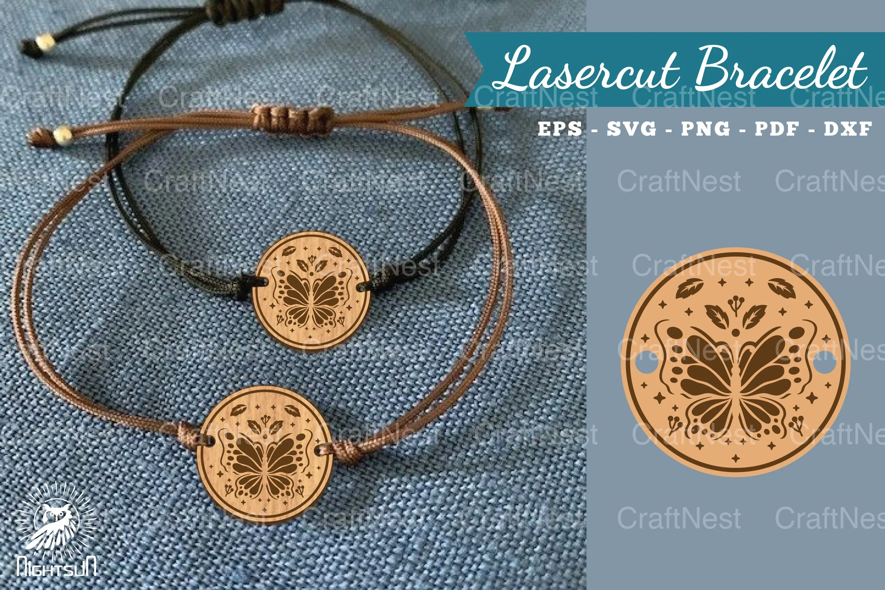 Butterfly Lasercut Bracelet Design Bundle