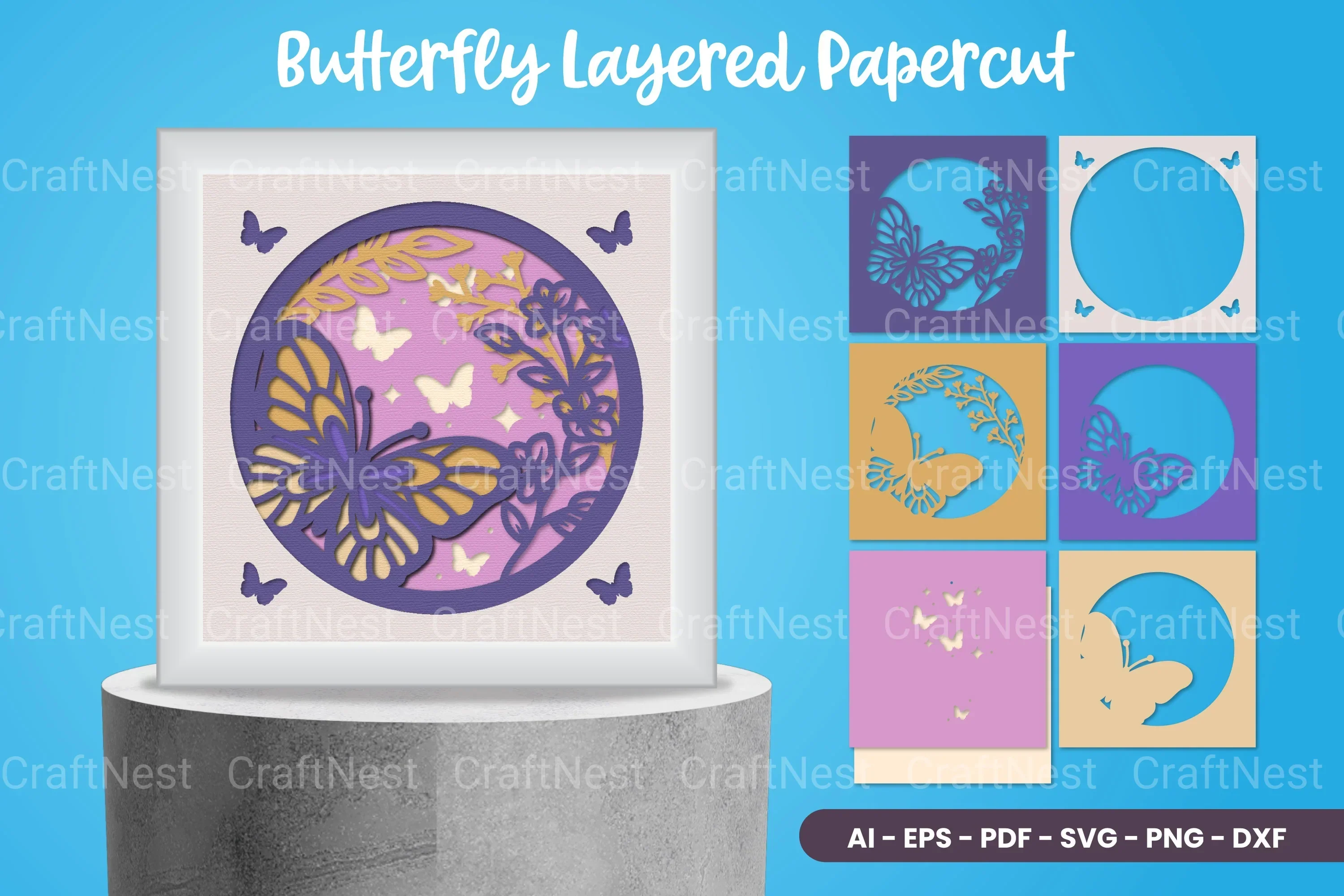 Butterfly Layered Papercut SVG Bundle