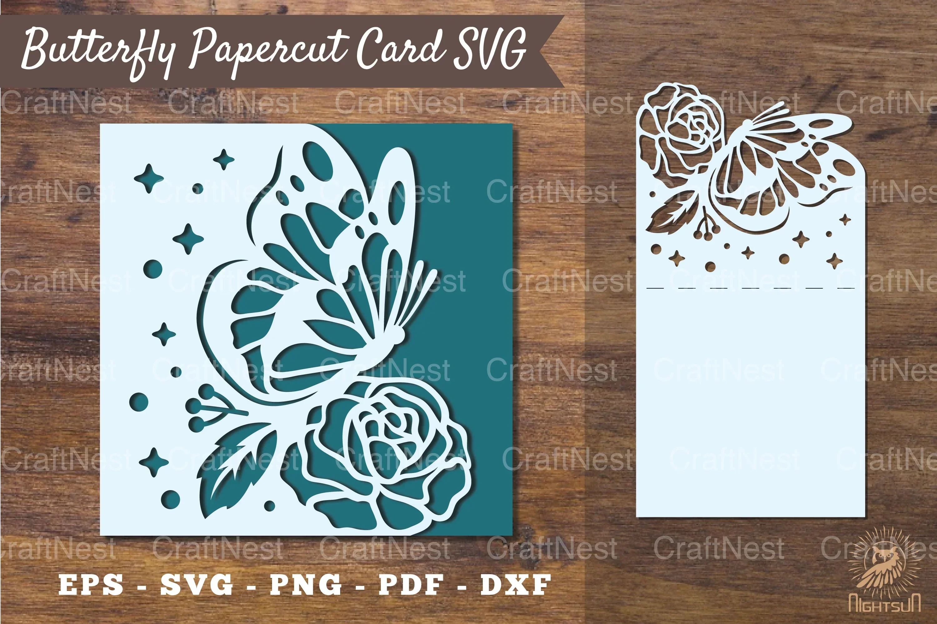 Butterfly Papercut Card Template Bundle