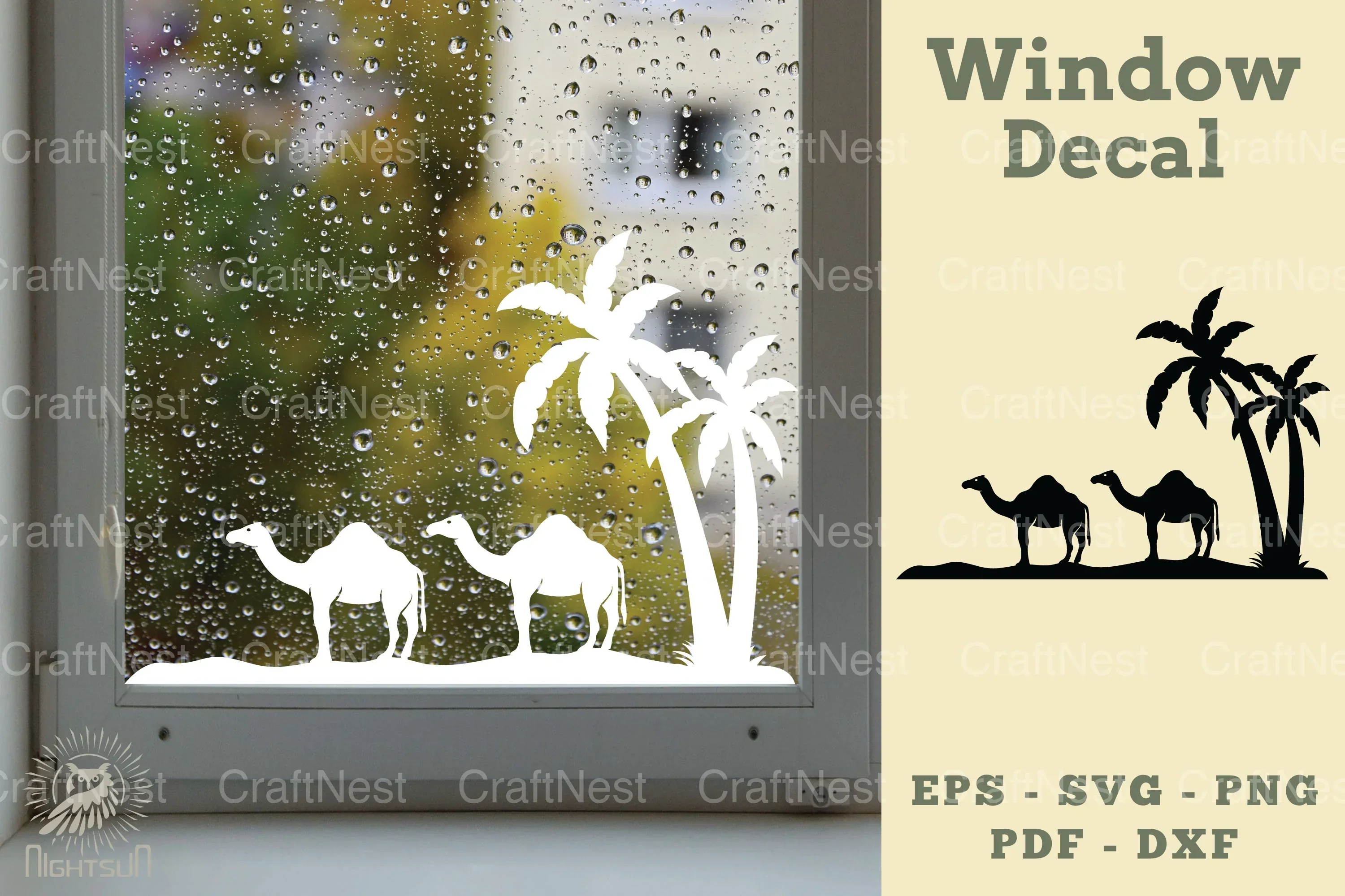 Camel Window Decal Clipart Bundle